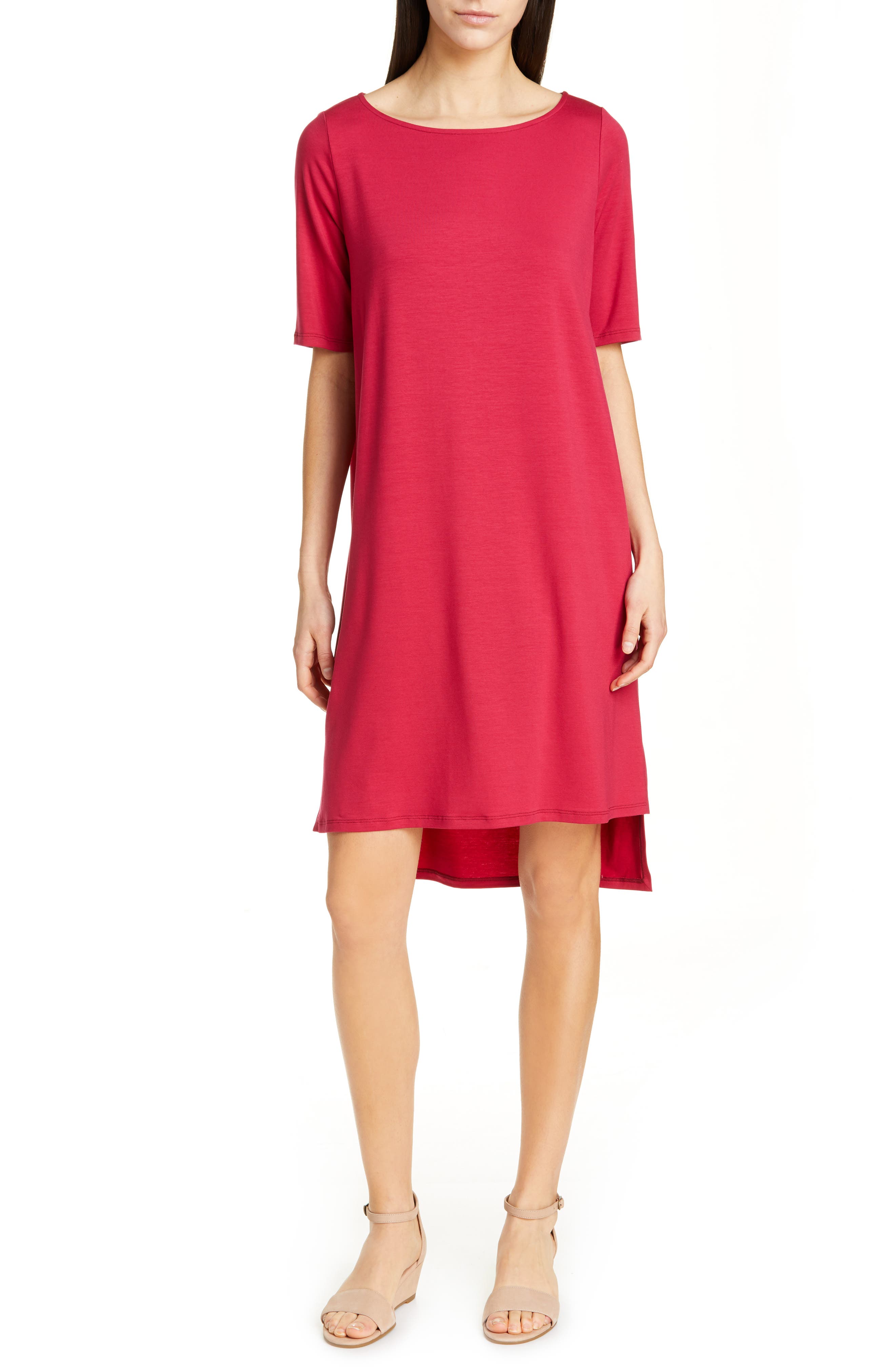 Eileen Fisher High/low Shift Dress, Pink
