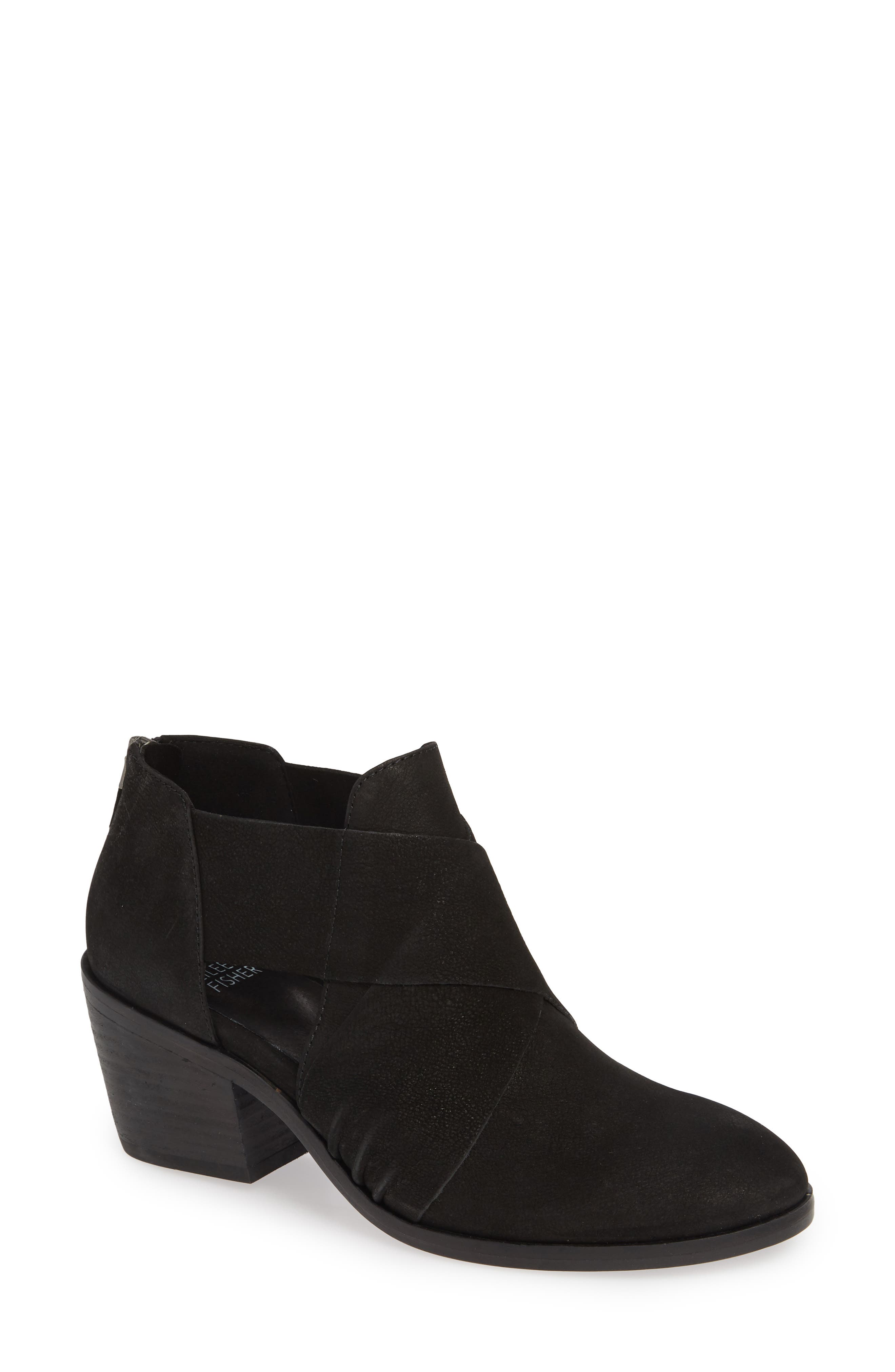 Eileen Fisher Walt Cross Strap Bootie, Black