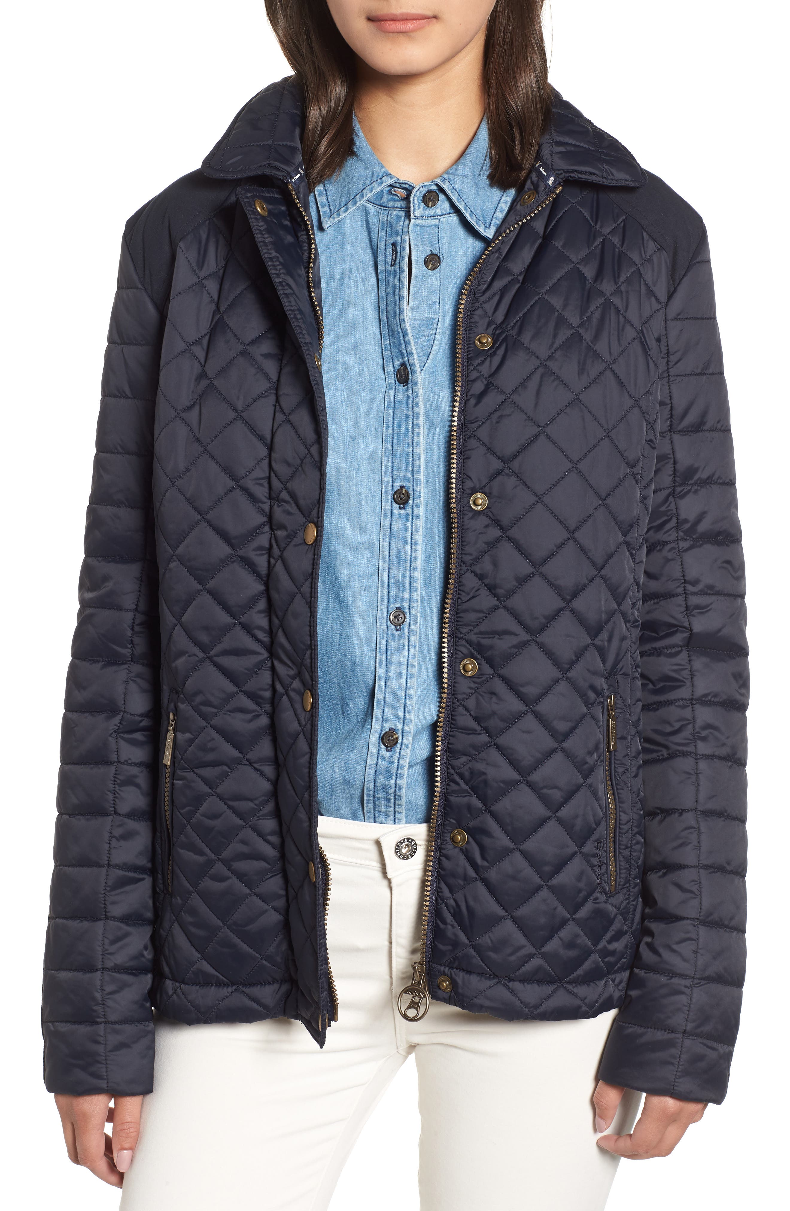 Barbour Quail Quilted Jacket, US / 8 UK - Blue