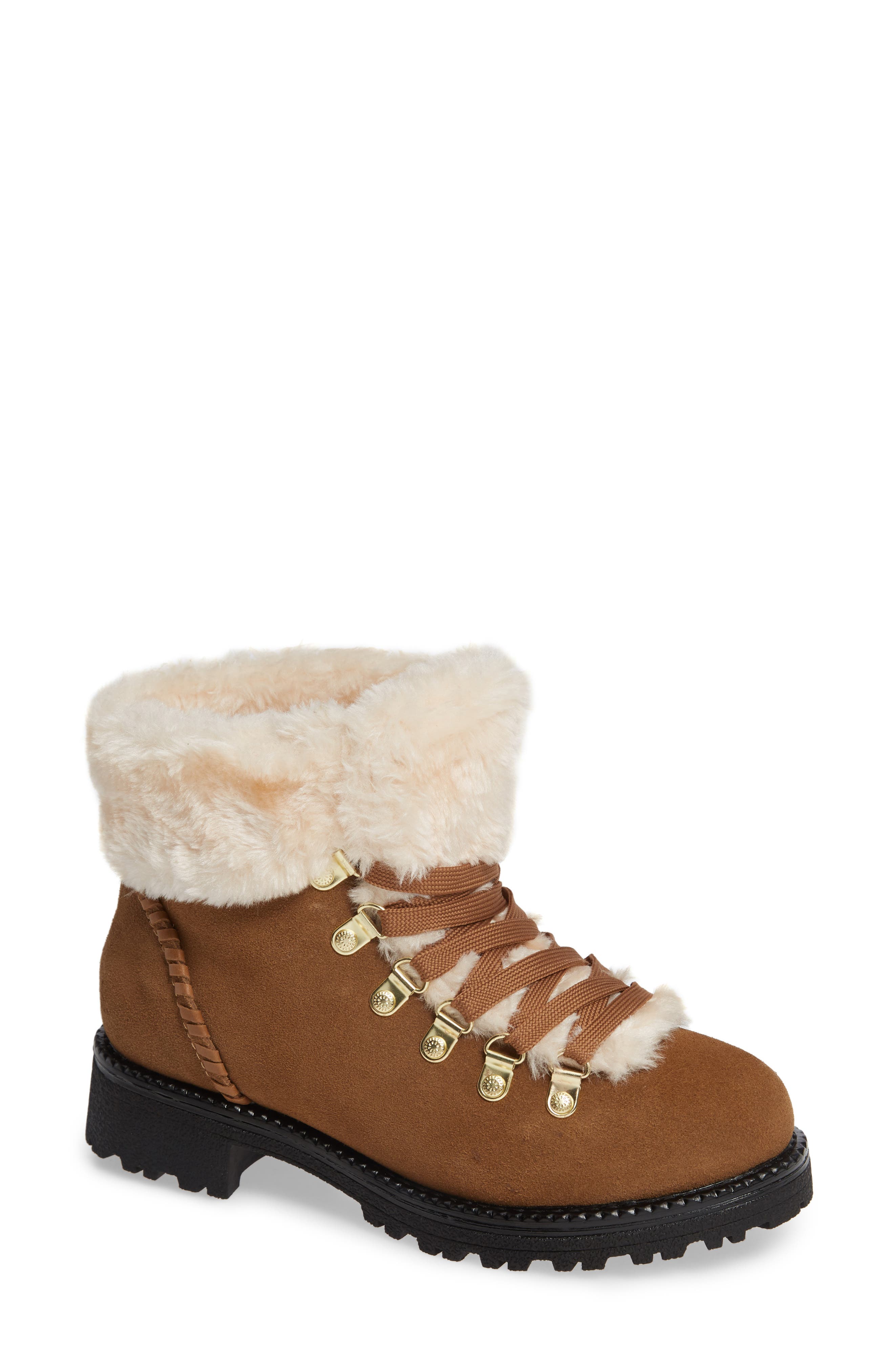 Jack Rogers Charlie Faux Shearling Lined Bootie, Brown