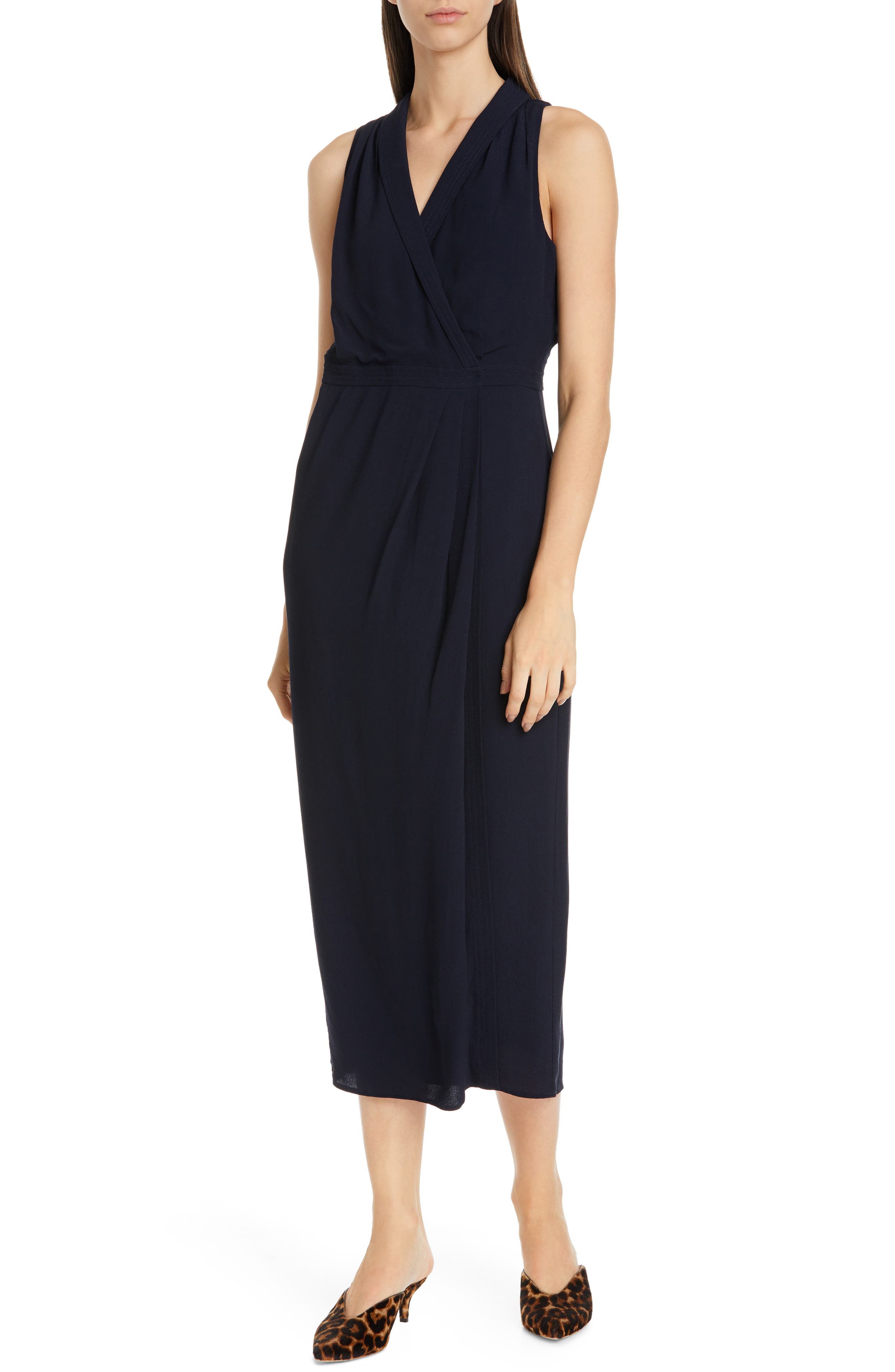 Equipment Katherine Wrap Midi Dress, Blue