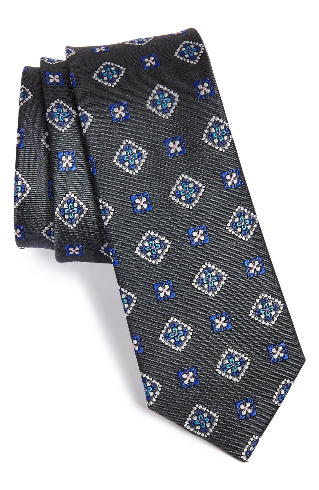 medallion silk tie