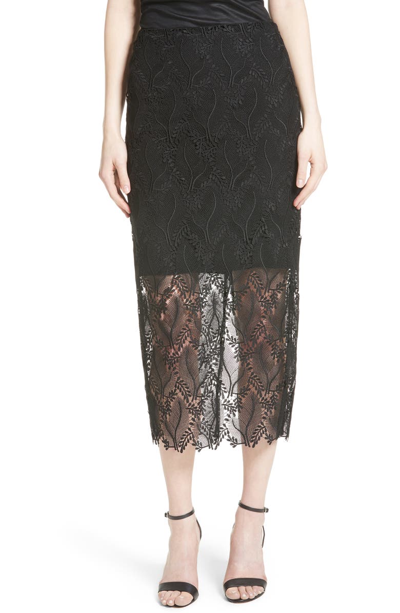 Diane von Furstenberg Lace Overlay Pencil Skirt | Nordstrom