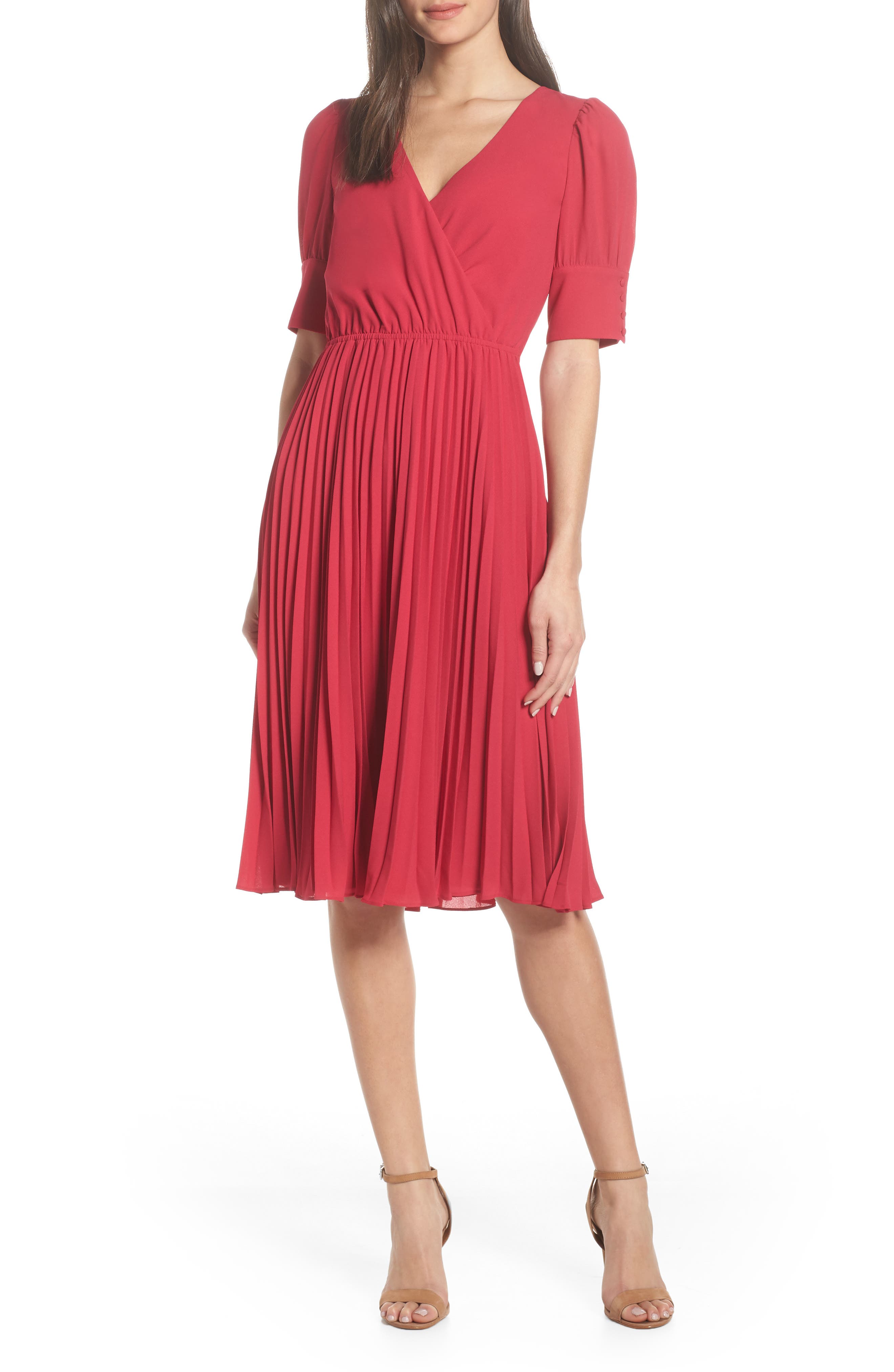 Ali & Jay Angles Flight Chiffon Fit & Flare Dress, Pink