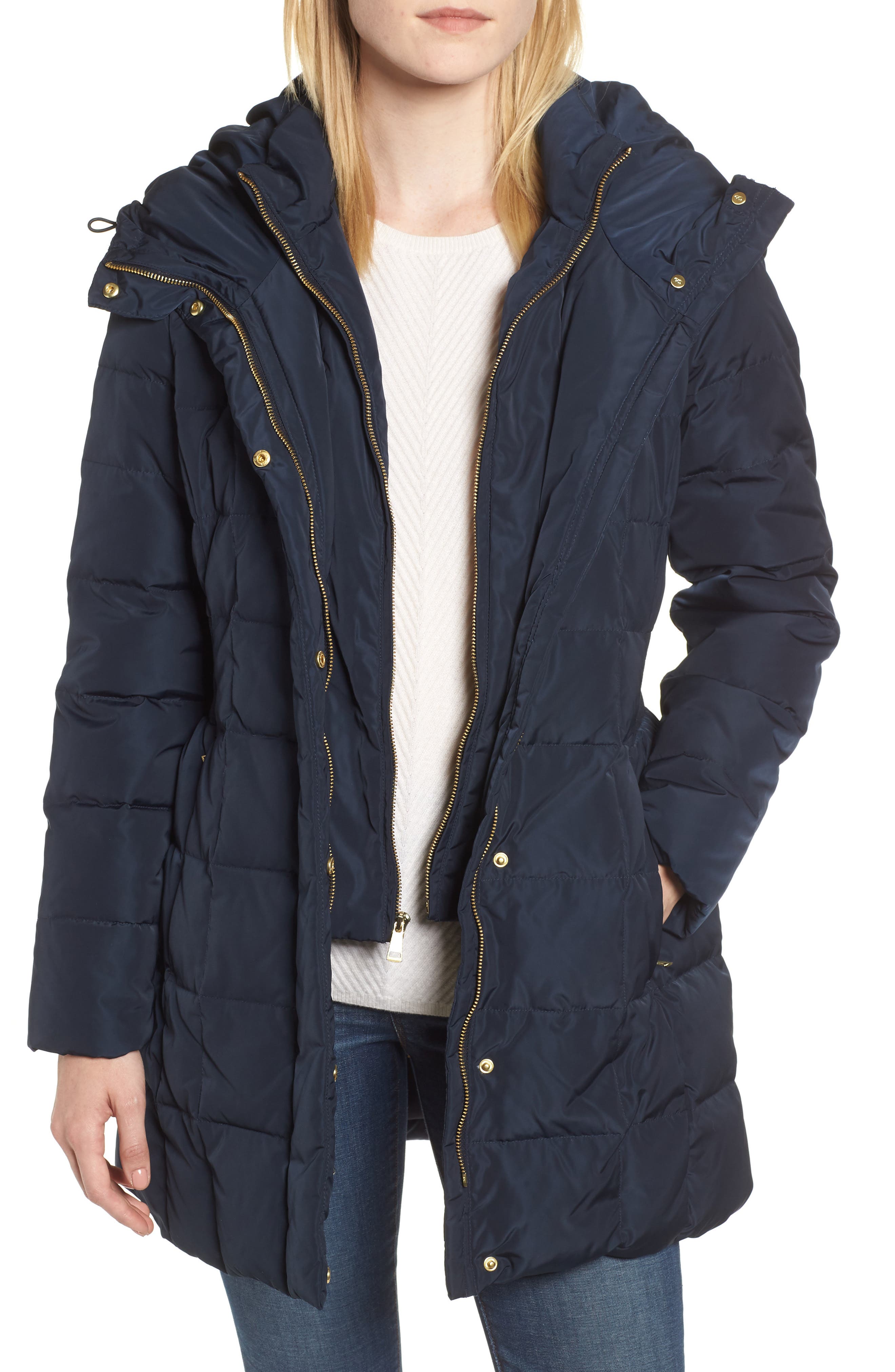 Cole Haan Signature Bib Inset Coat