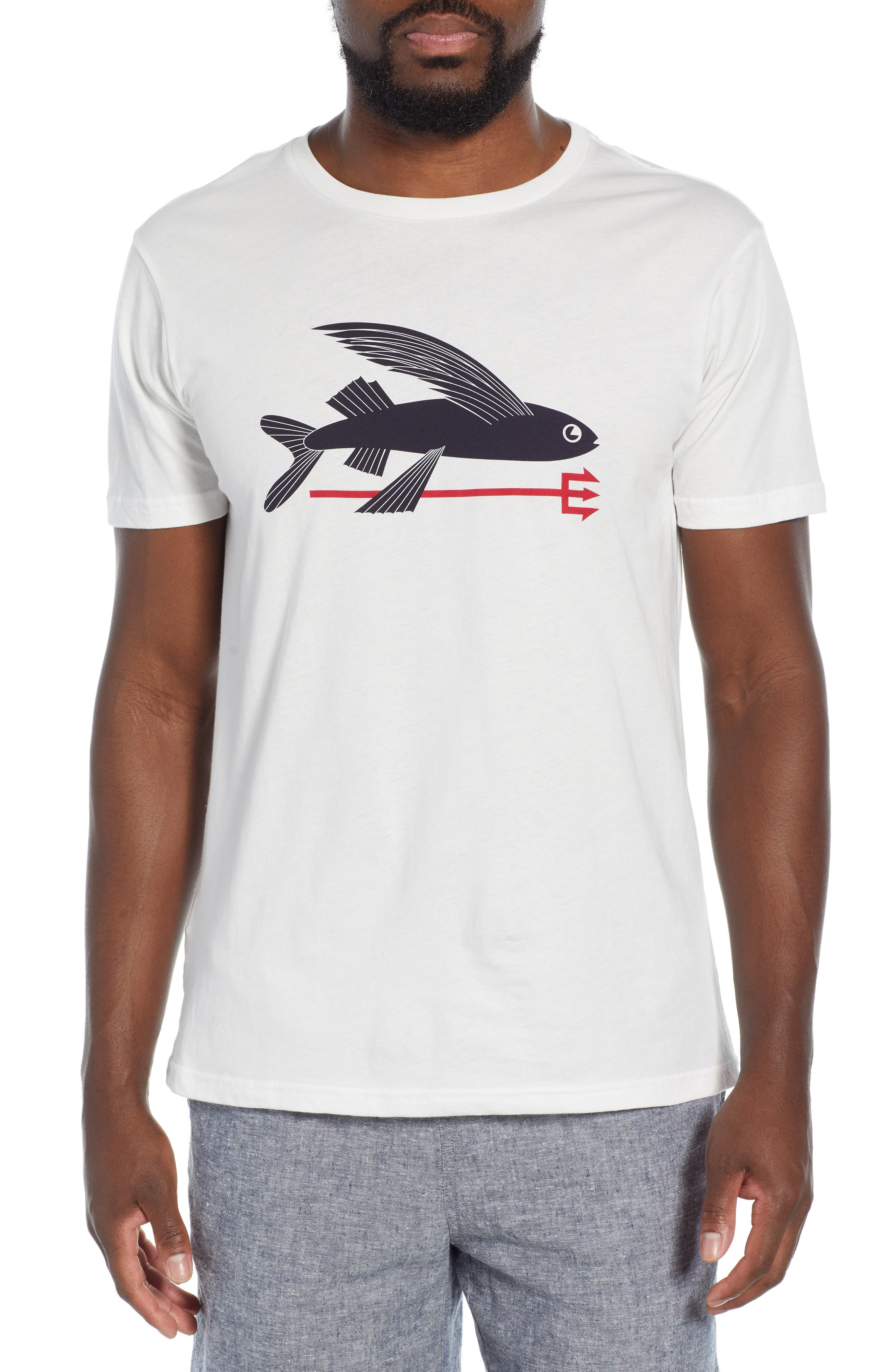Patagonia Flying Fish Organic Cotton T-Shirt, White