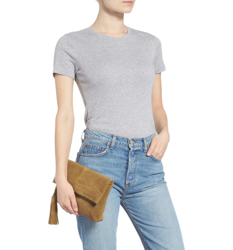 Suede Clutch,<br />
Alternate,<br />
color, OLIVE