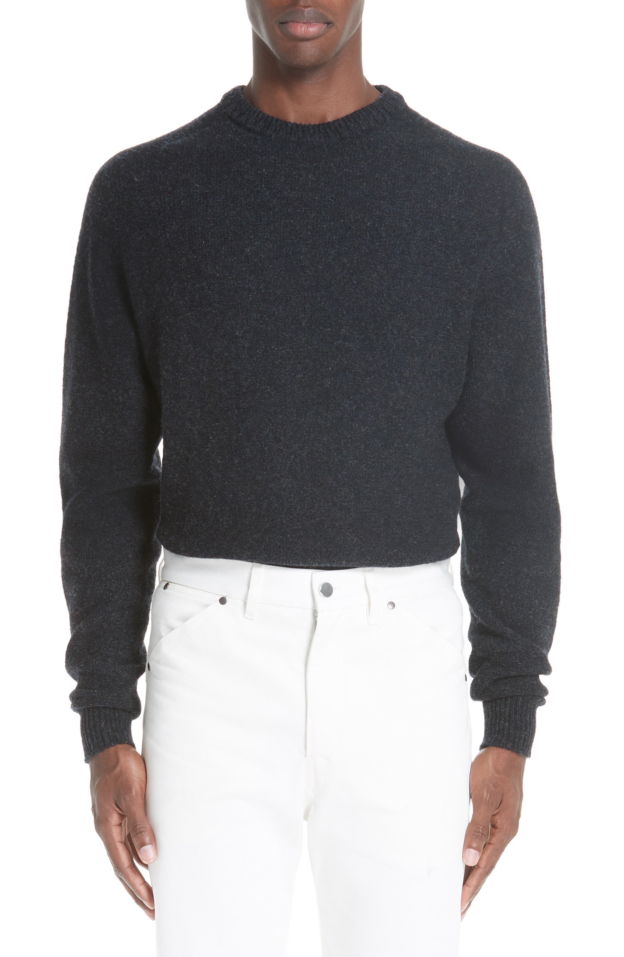Lemaire Crew Seamless Merino Sweater, Black