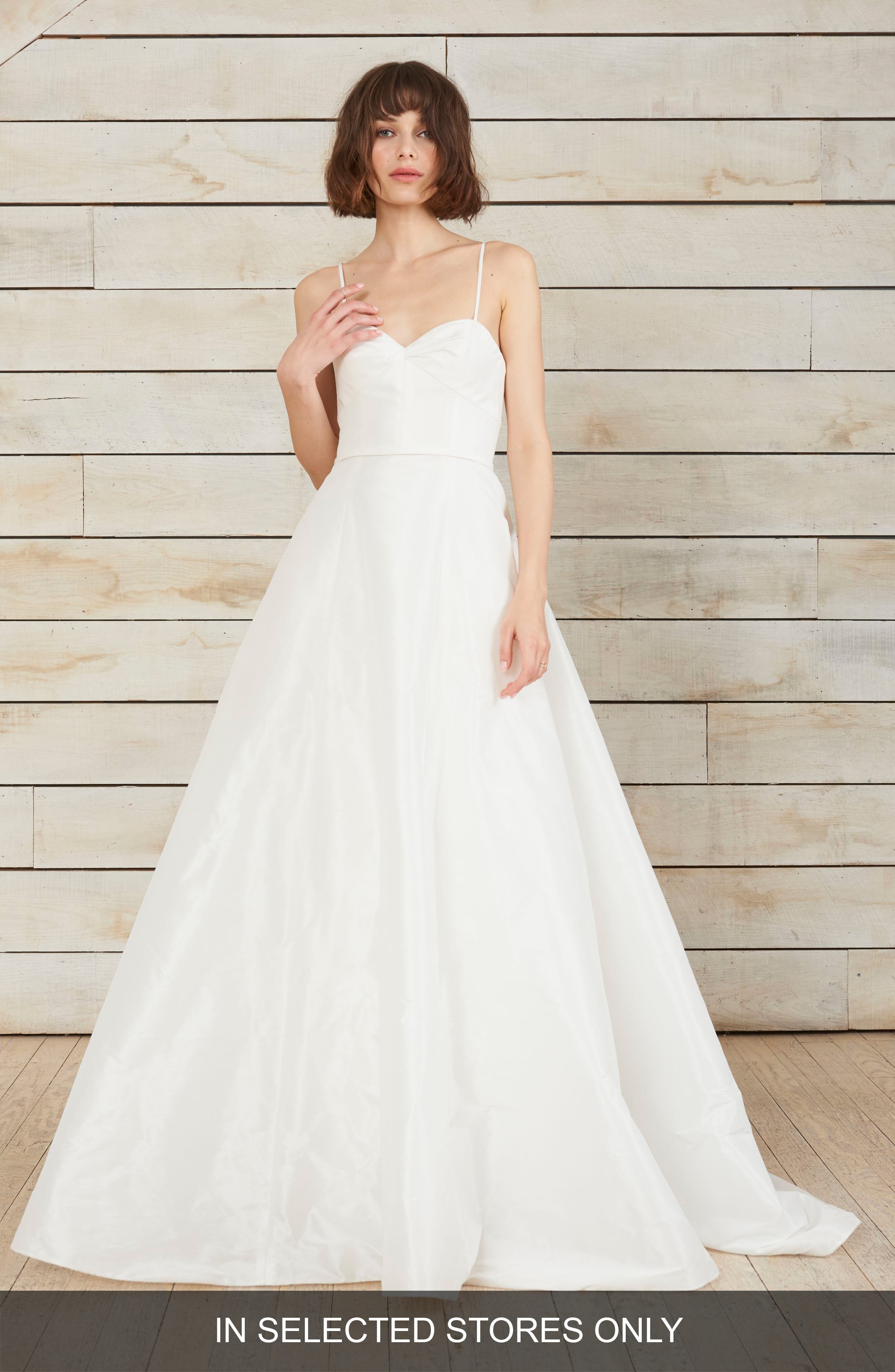 Nouvelle Amsale Farrah Taffeta A-Line Ballgown, Size IN STORE ONLY - White