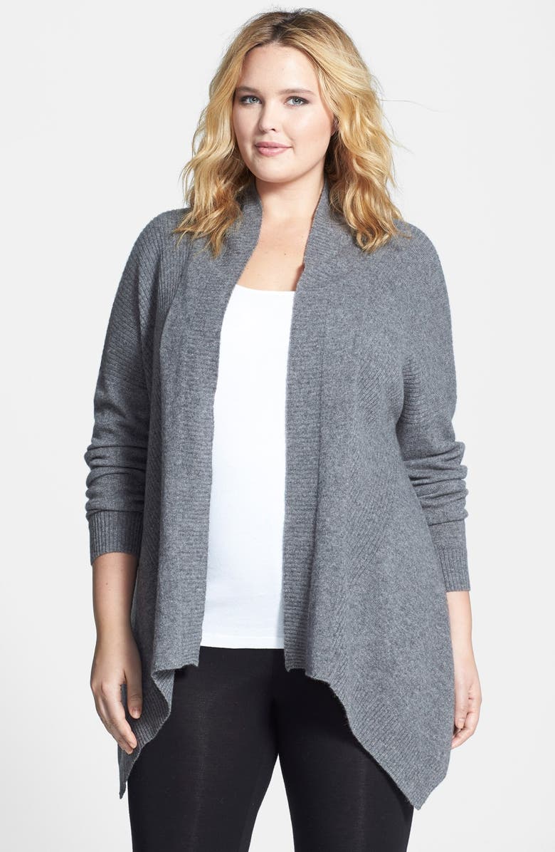 Nordstrom Collection Rib Knit Cashmere Cardigan (Plus Size) | Nordstrom