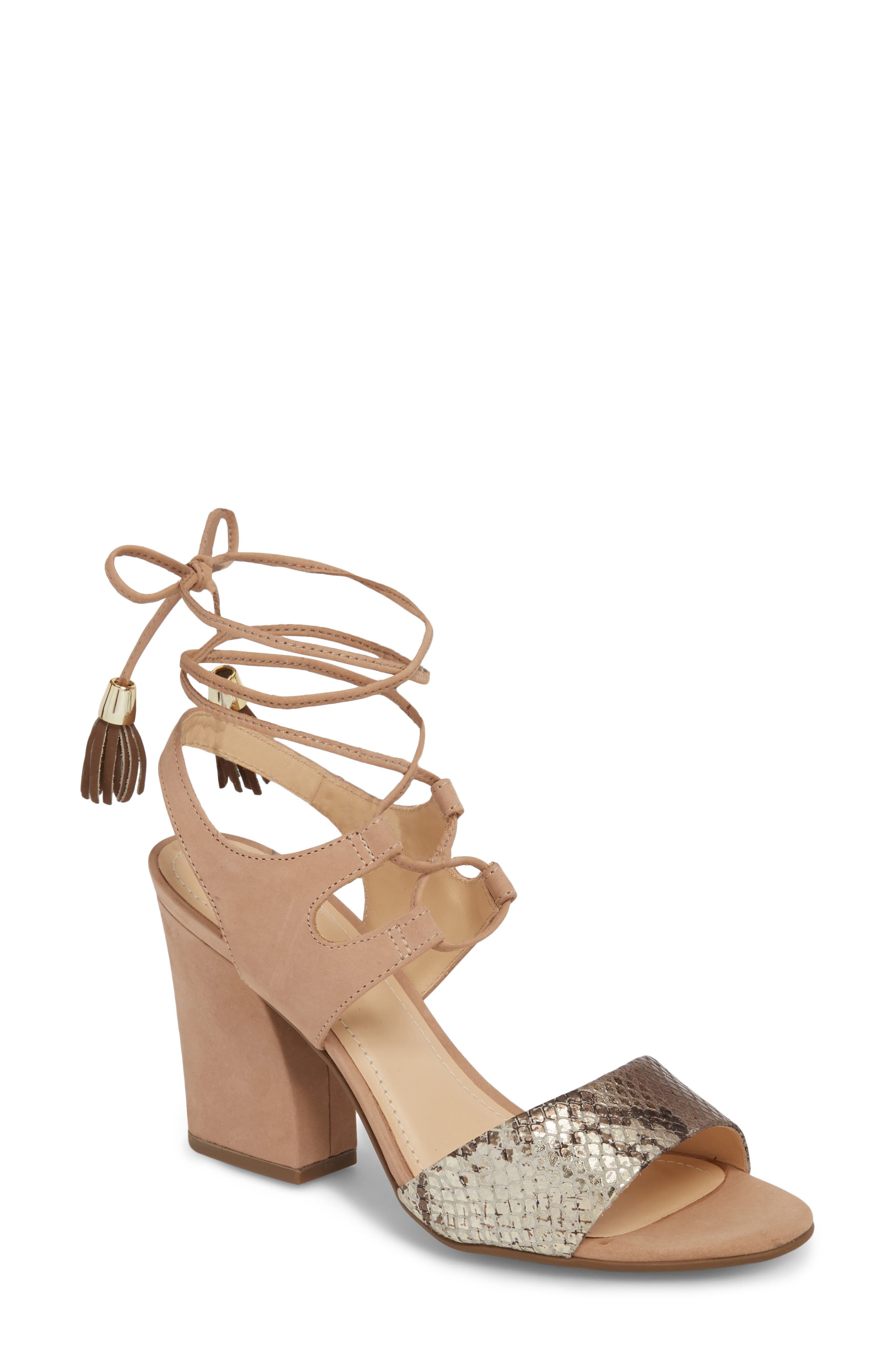 Klub Nico Kaira Ankle Wrap Sandal, Metallic