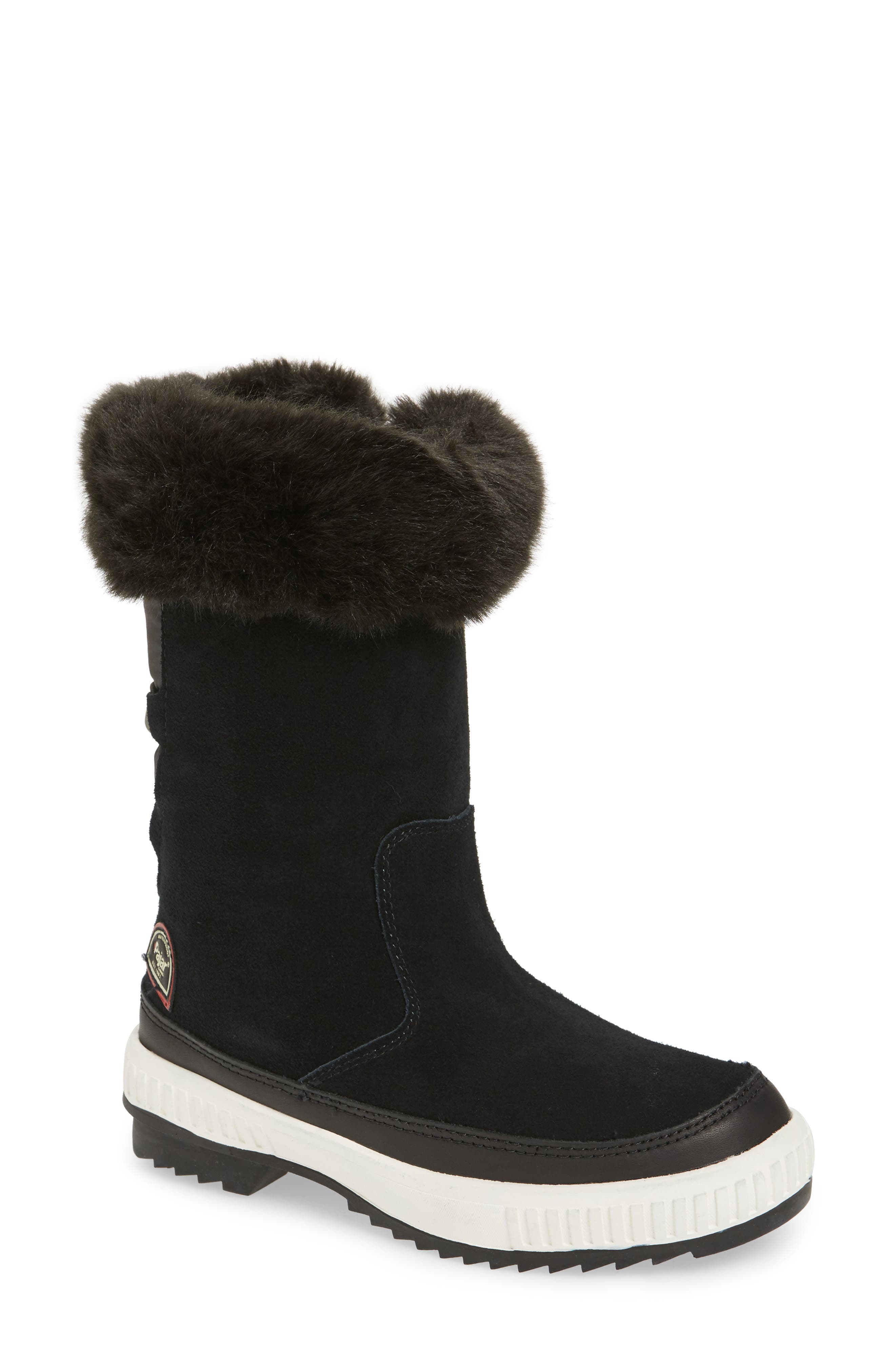 Pajar Kady Waterproof Insulated Winter Boot With Plush Cuff, Black