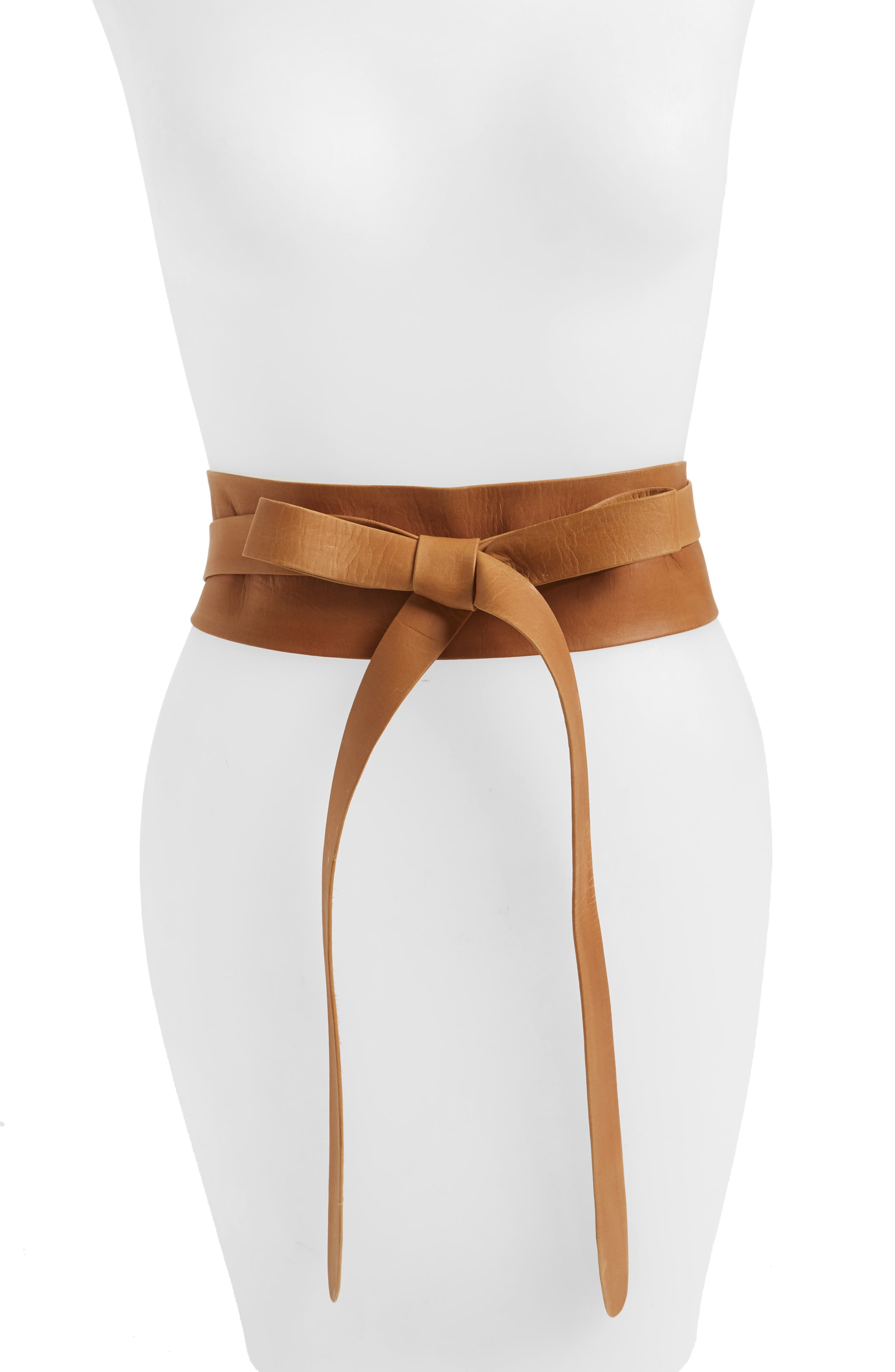 Ada Handmade Leather Wrap Belt, Size One Size - Tan