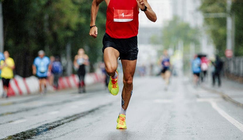 man running a marathon