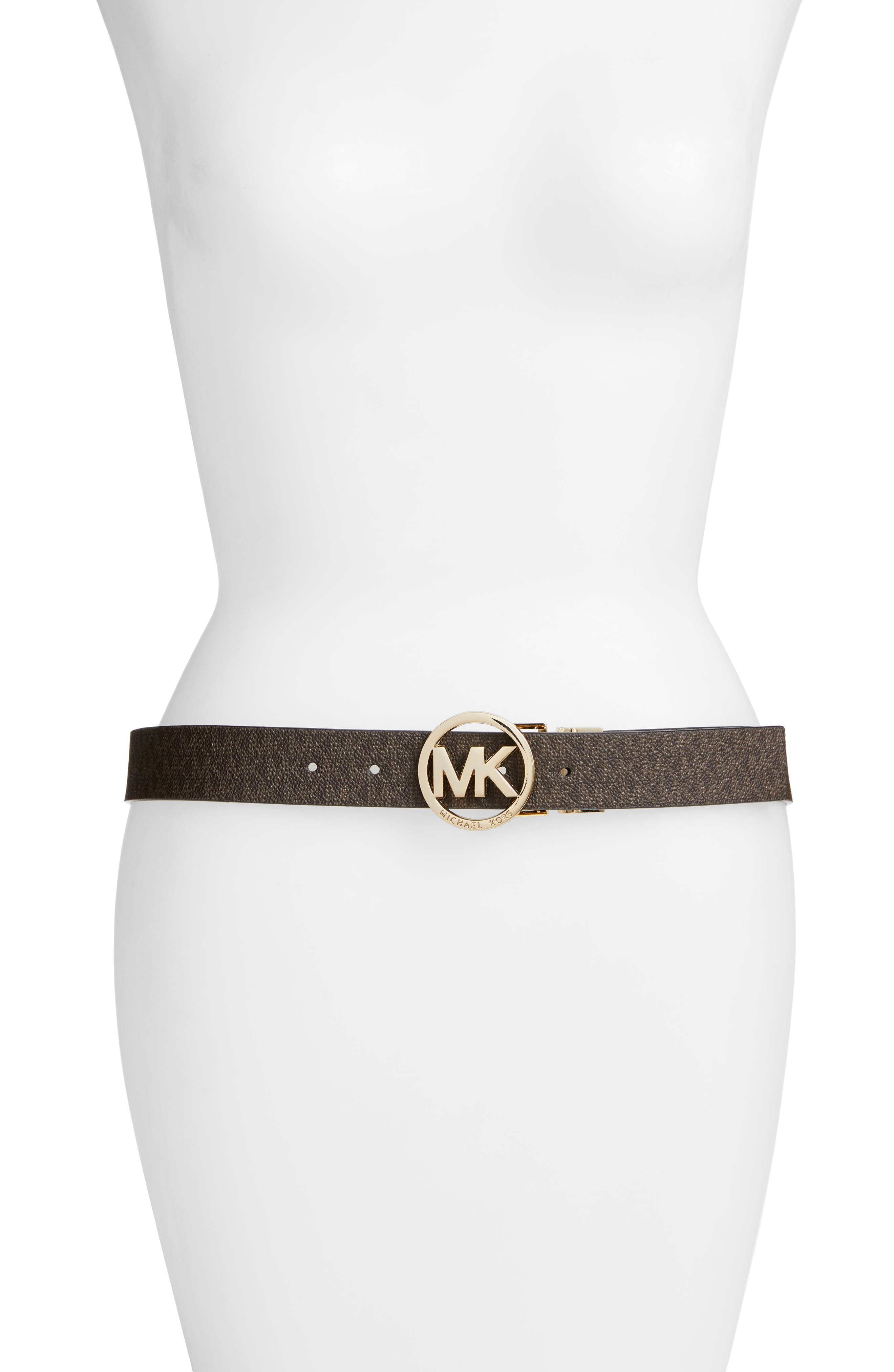 MICHAEL Michael Kors Logo Reversible Leather Belt Nordstrom