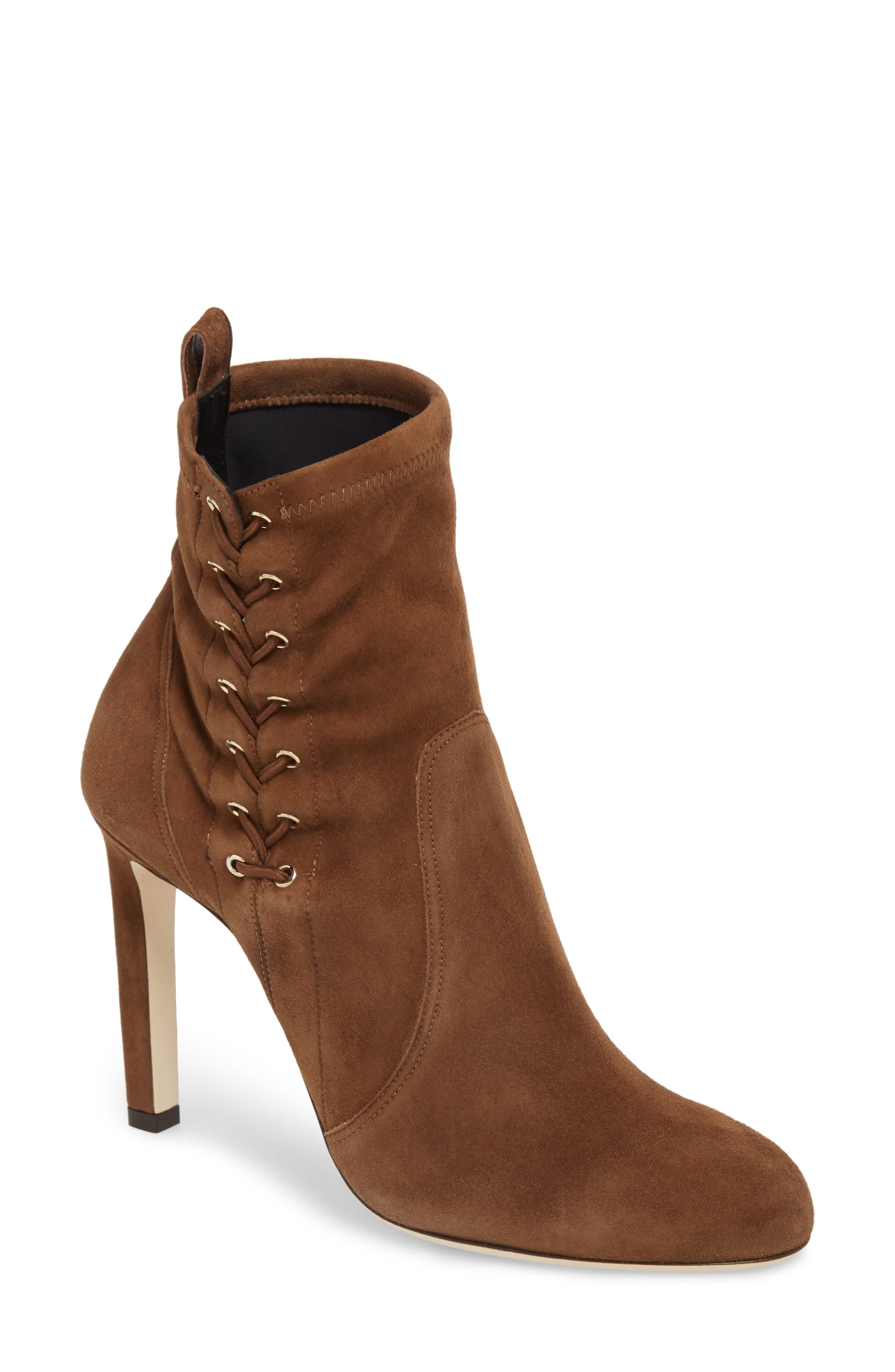 Jimmy Choo Mallory Corset Bootie, Brown