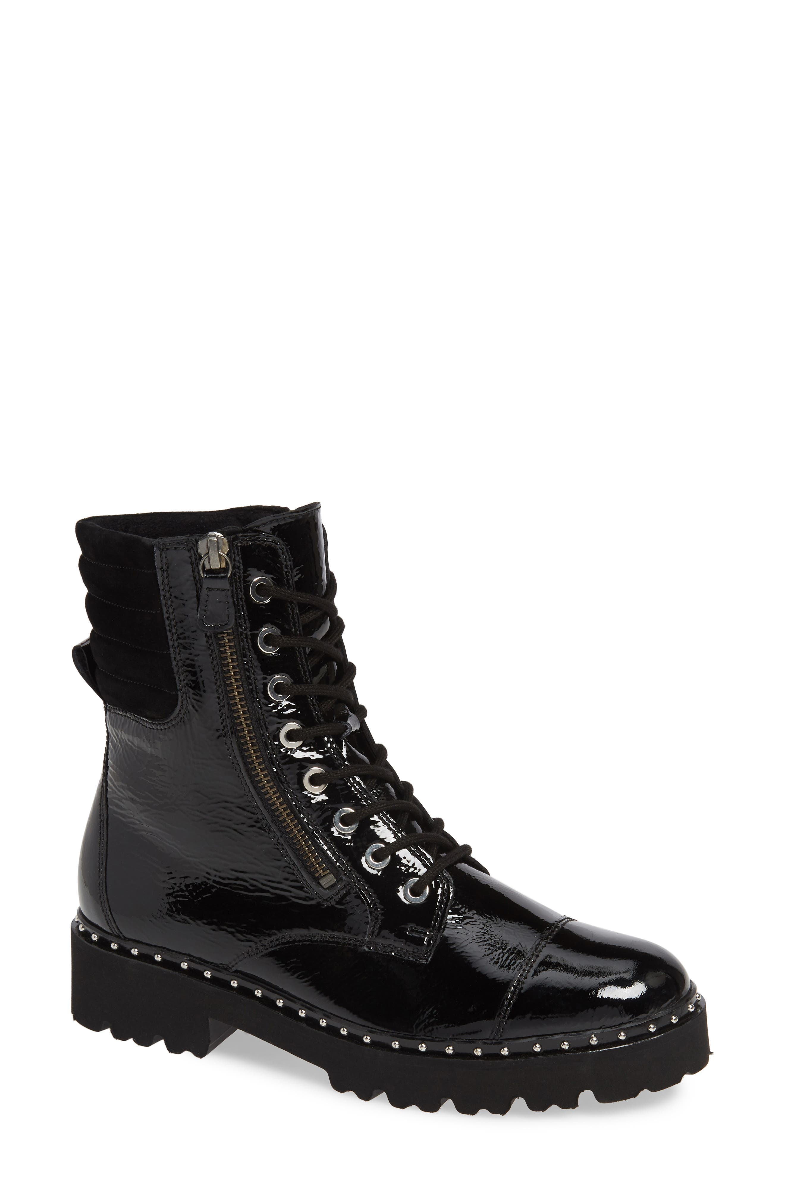 Gabor Patent Combat Boot