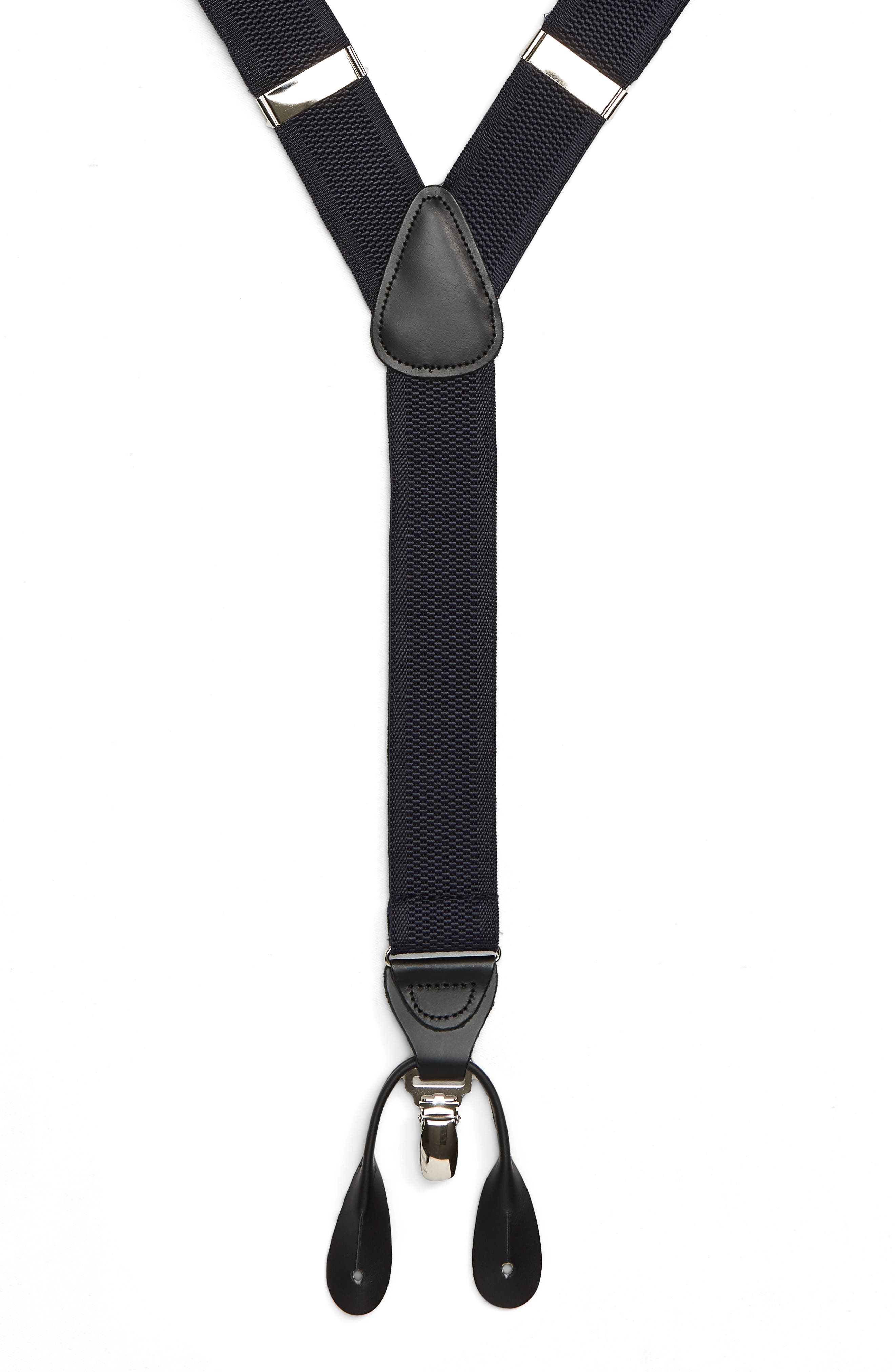 Nordstrom Shop Convertible Stretch Suspenders, Size One Size - Navy Peacoat