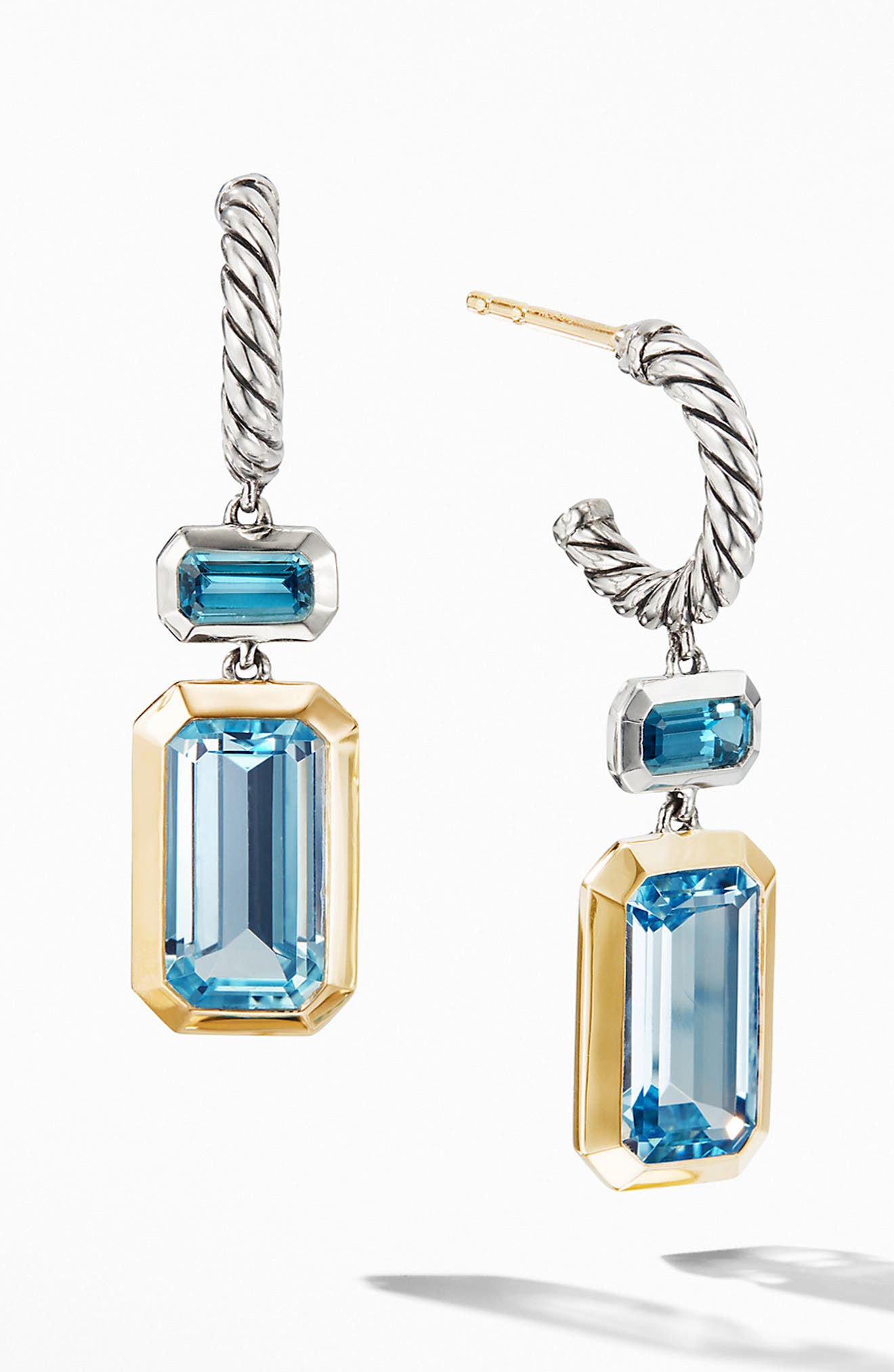 David Yurman Novella Drop Earrings with 18K Yellow Gold