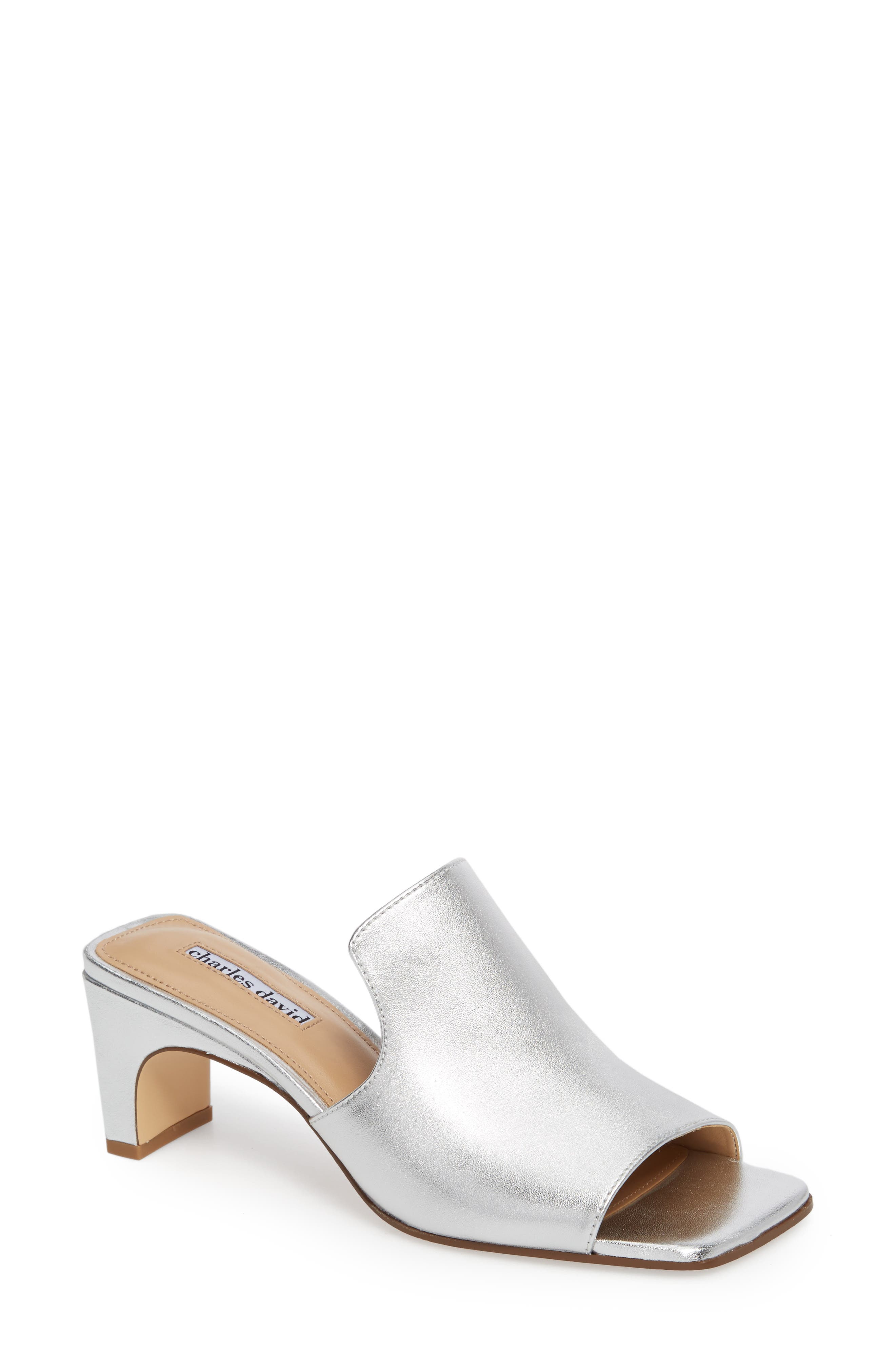Charles David Herald Slide Sandal, Metallic
