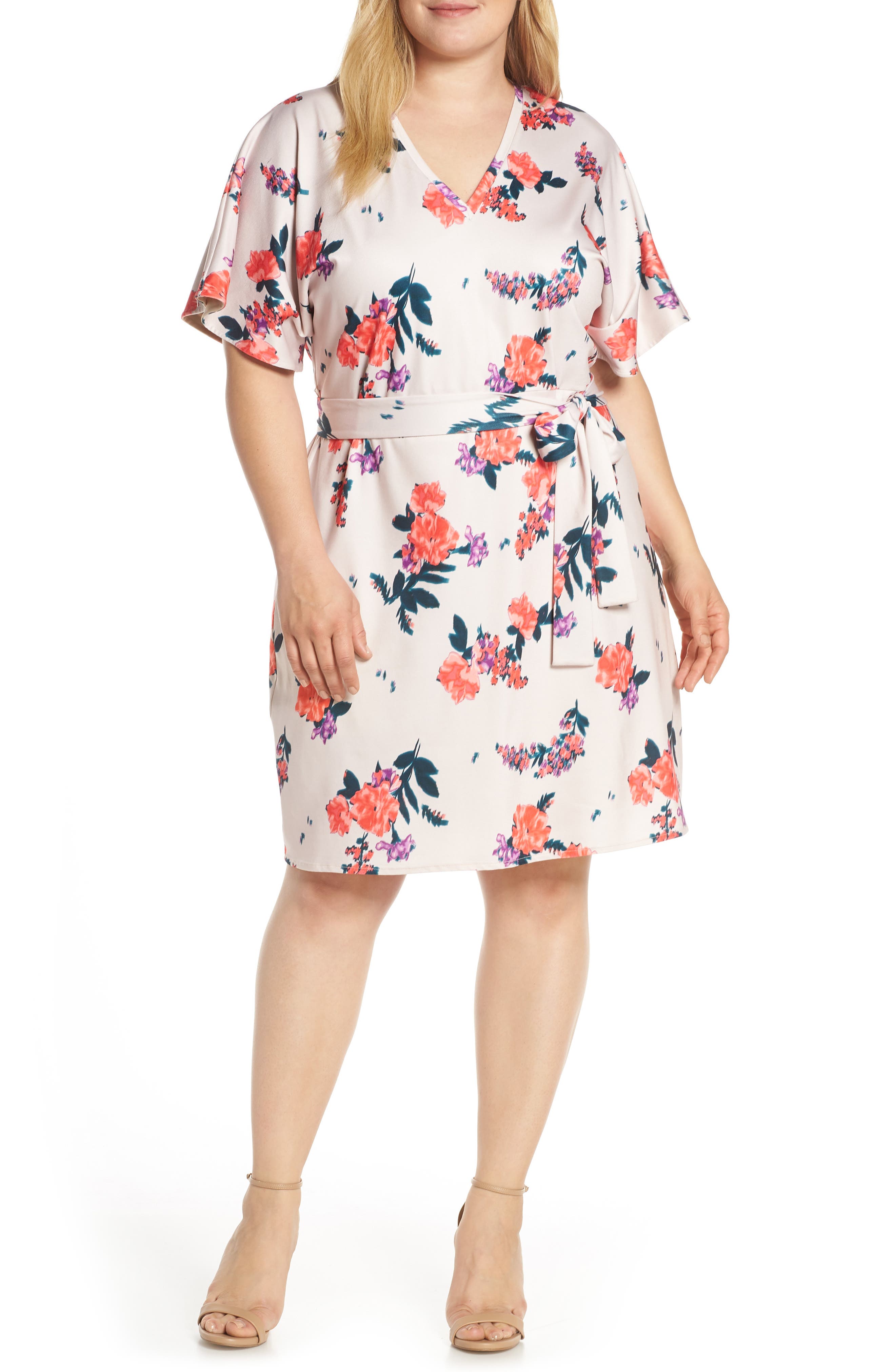 Plus Size Rachel Rachel Roy Andrea Tie Waist Dress, Pink