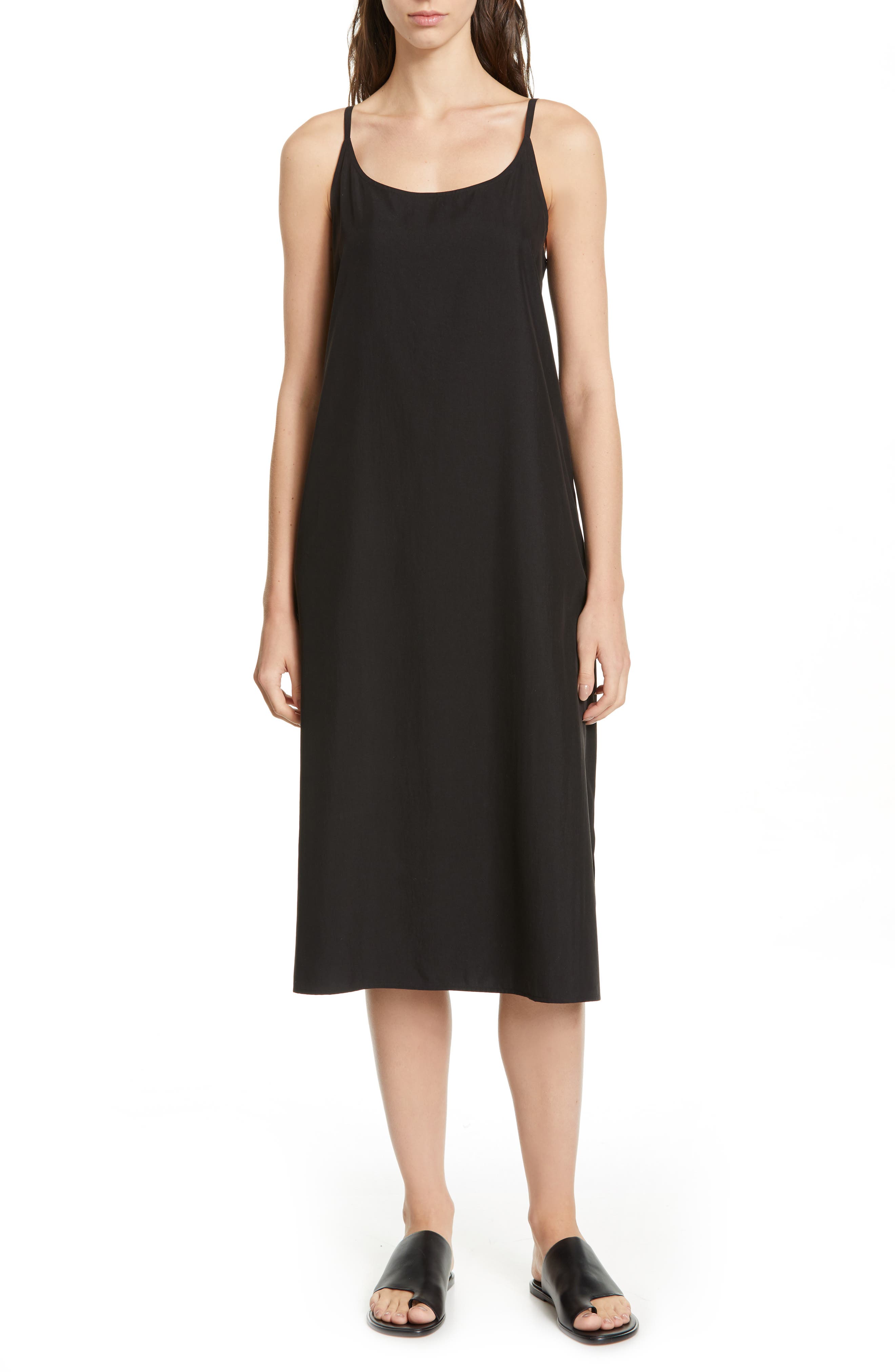 Eileen Fisher Cami Midi Dress, Black
