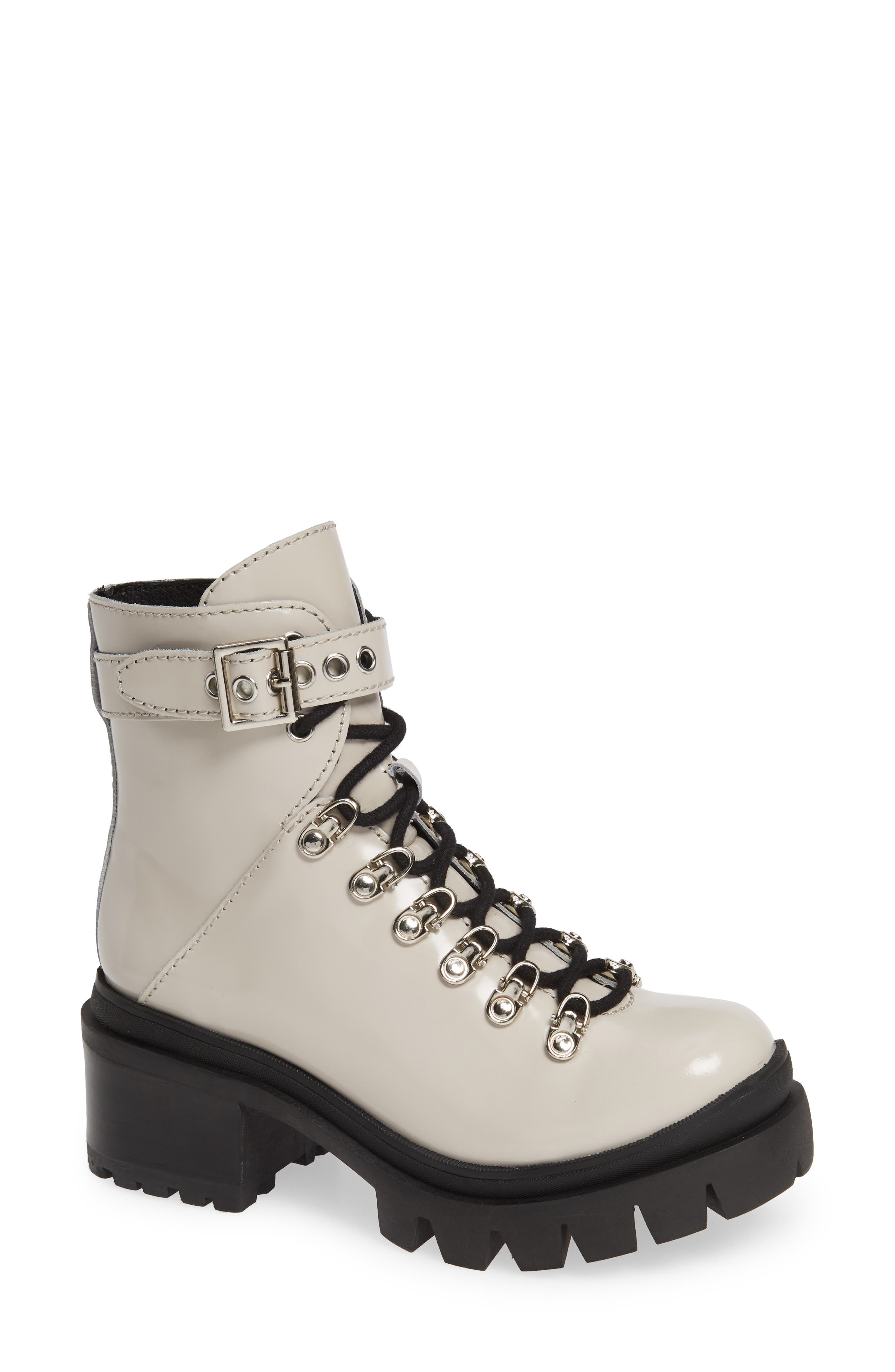 Jeffrey Campbell Czech Lace-Up Boot, Ivory