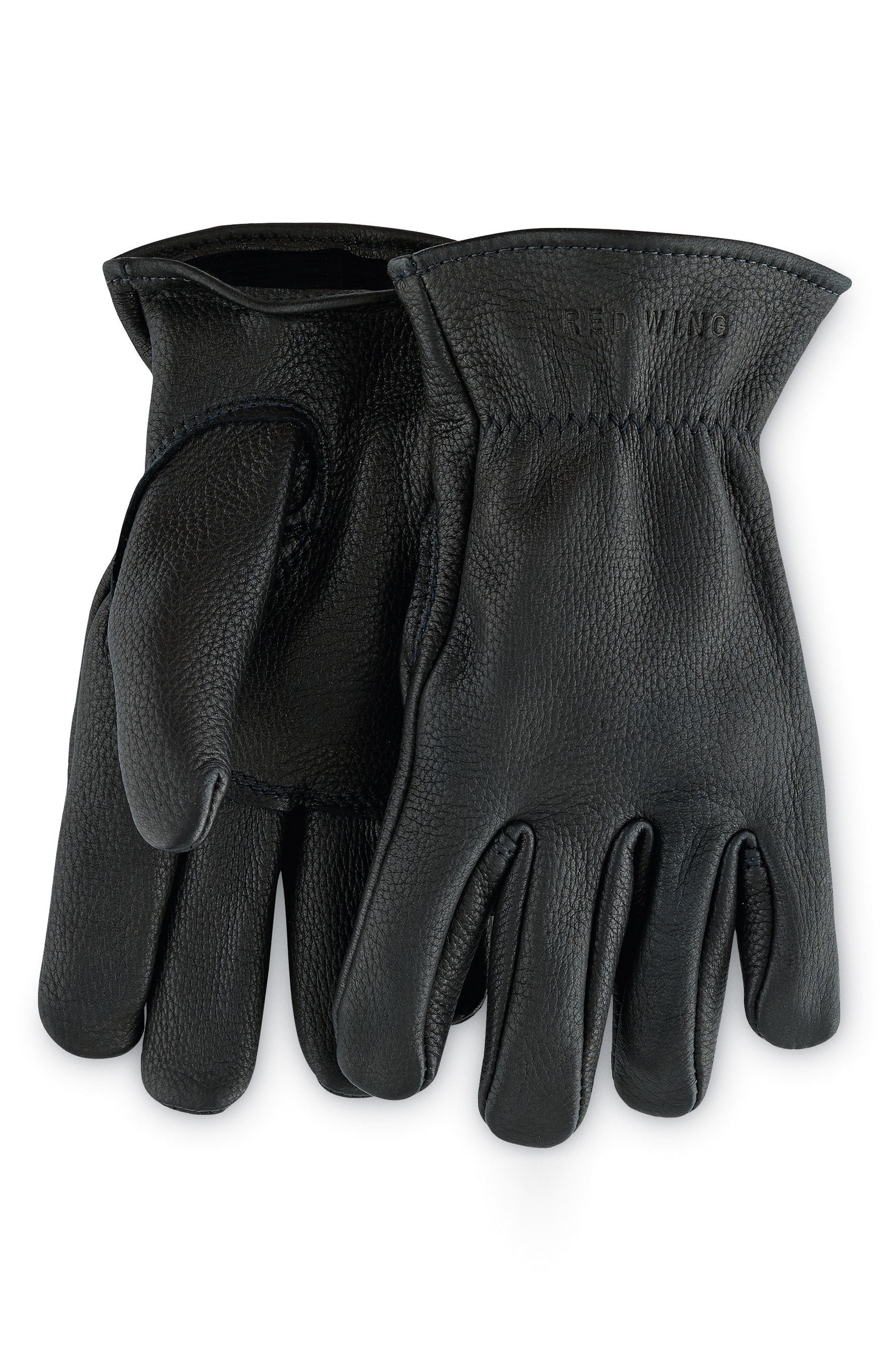 Red Wing Unlined Leather Gloves, Black