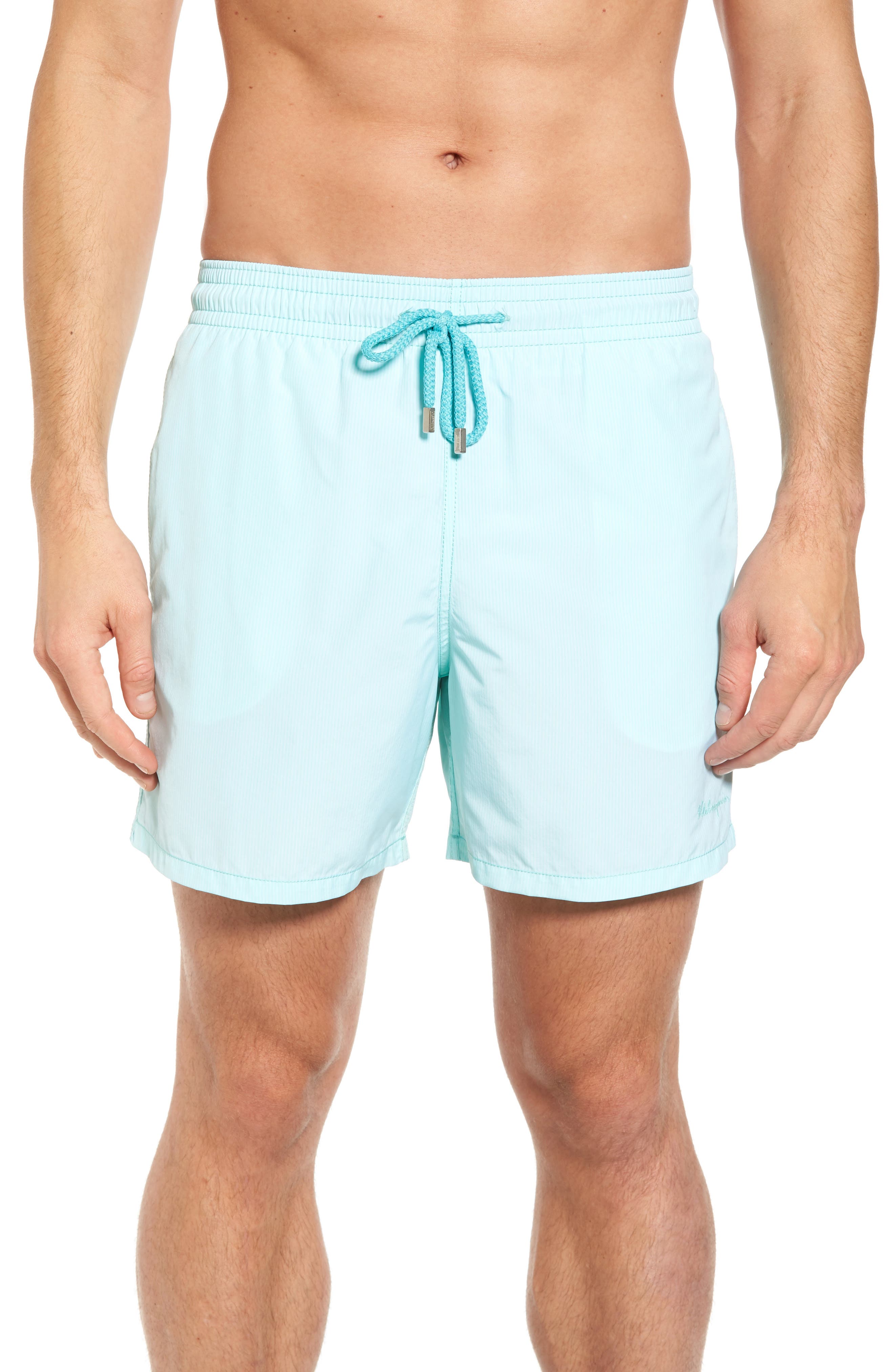Vilebrequin Microstripes Swim Trunks, Blue