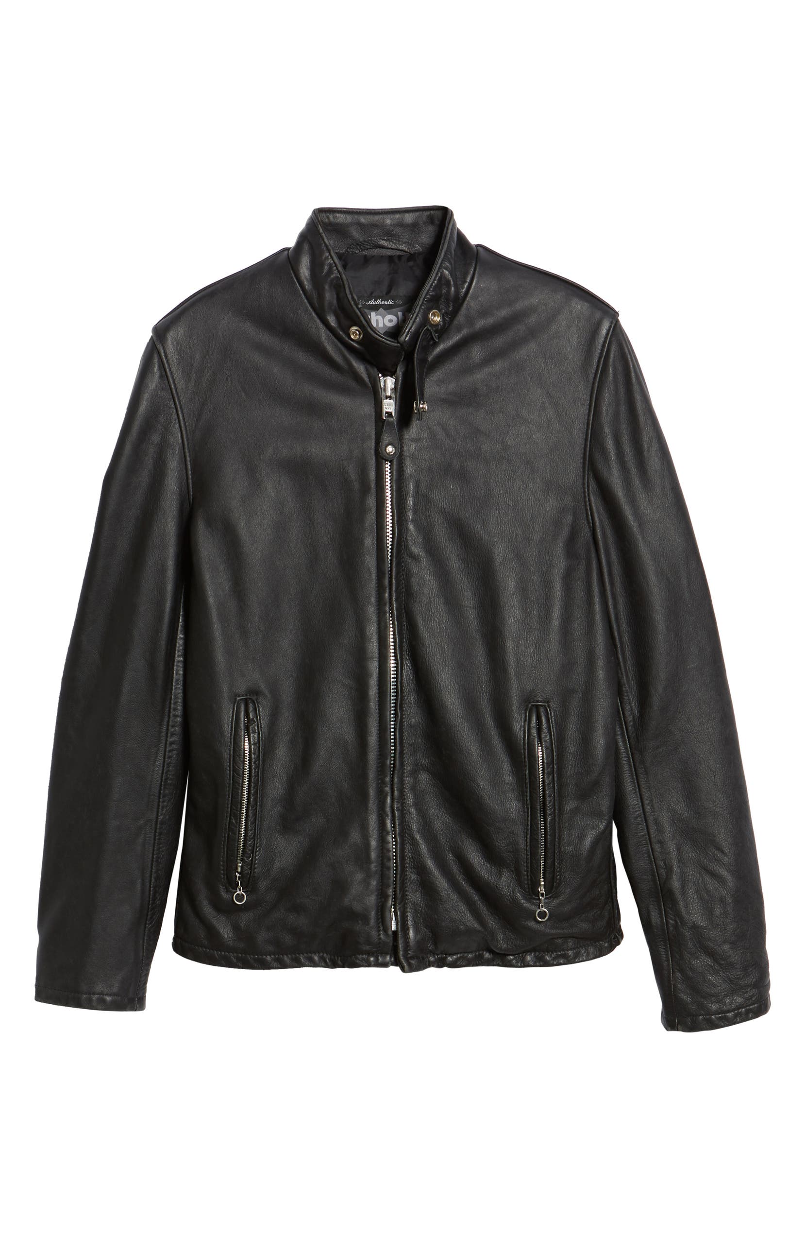 Schott Nyc Café Racer Hand Vintaged Cowhide Leather Jacket Nordstrom