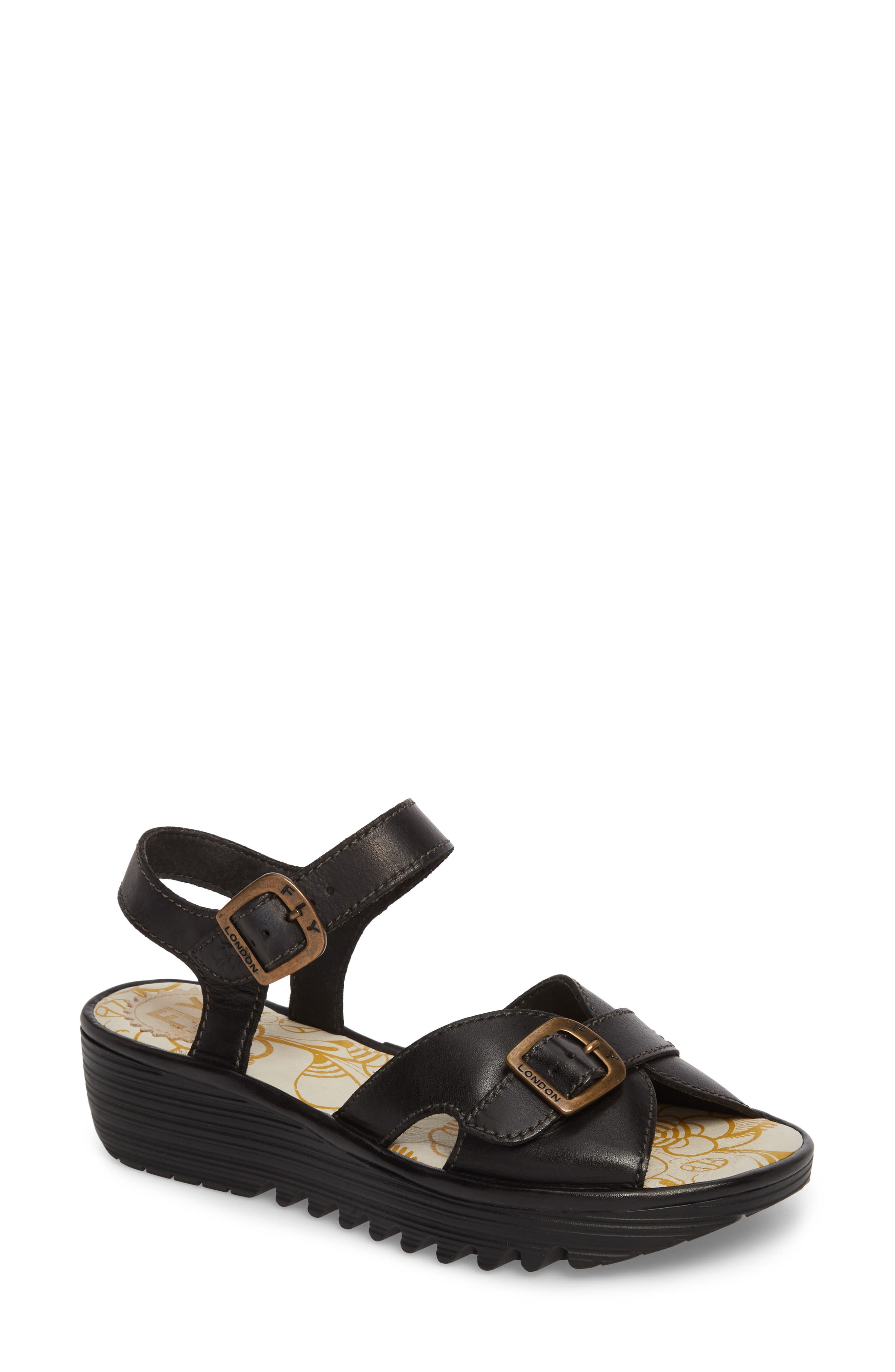 Fly London Egal Sandal - Black