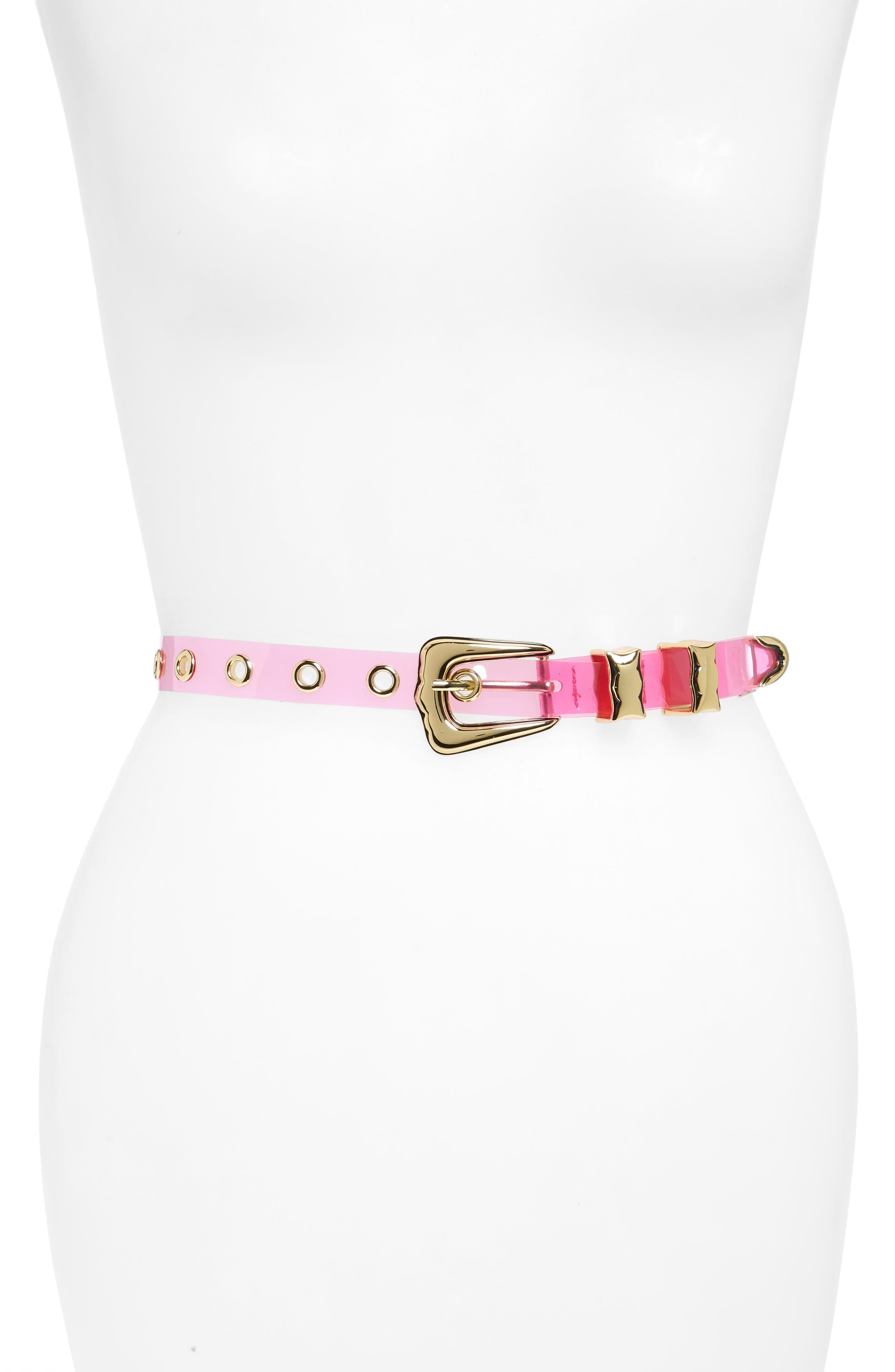 B-Low The Belt Lennie Transparent Belt, Petal/ Gold