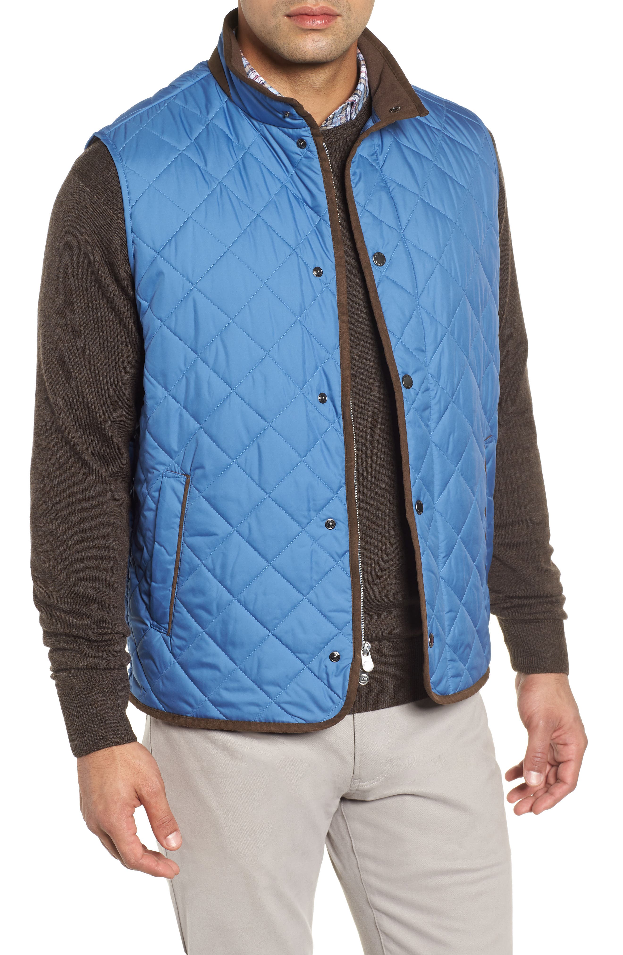 Peter Millar Essex Quilted Vest, Blue