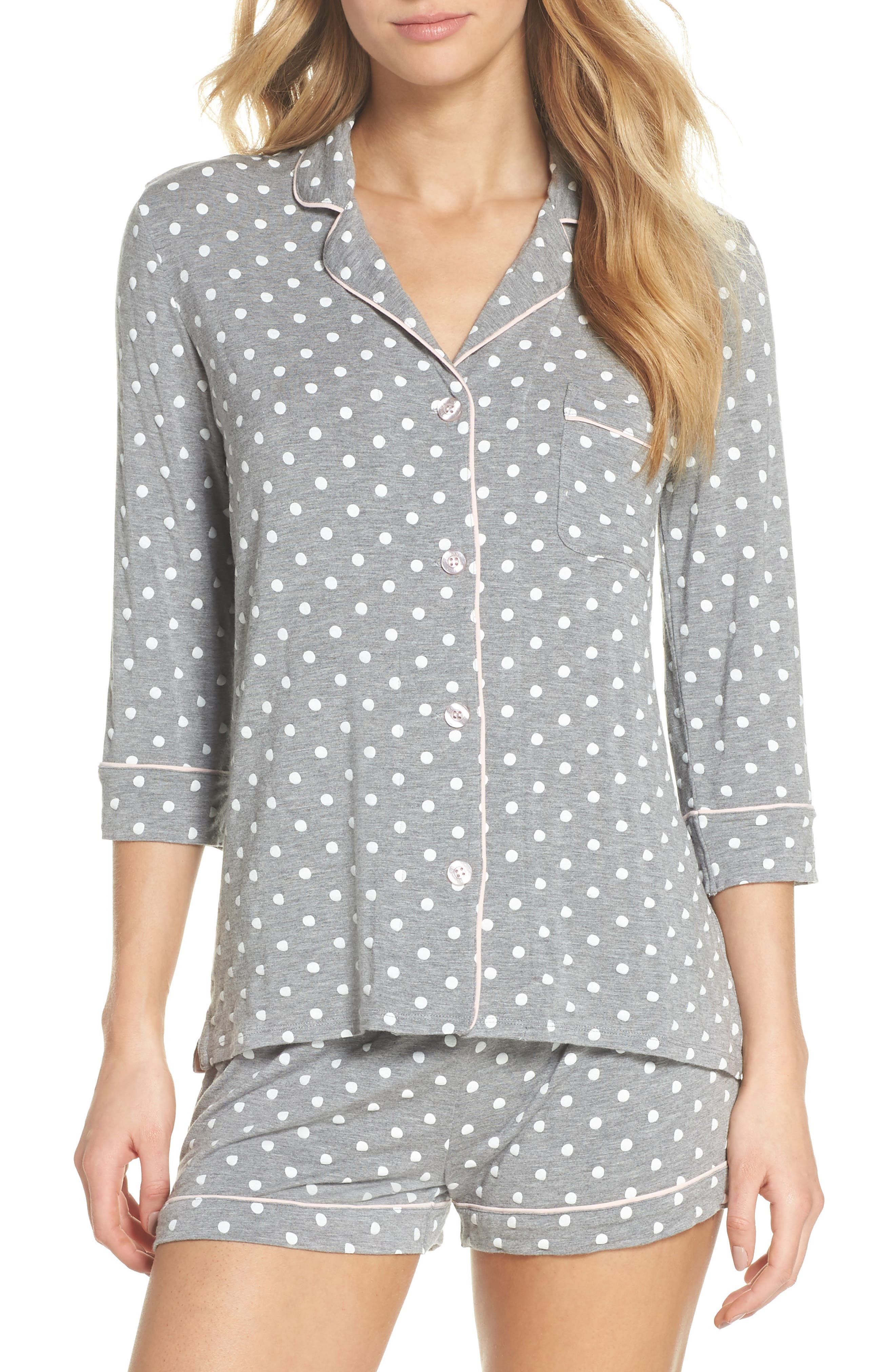 PJ Salvage Modal ThreeQuarter Sleeve Short Pajamas Nordstrom