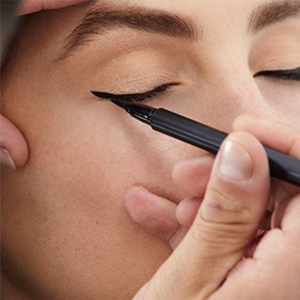 Play video to learn how to perfect winged eyeliner.