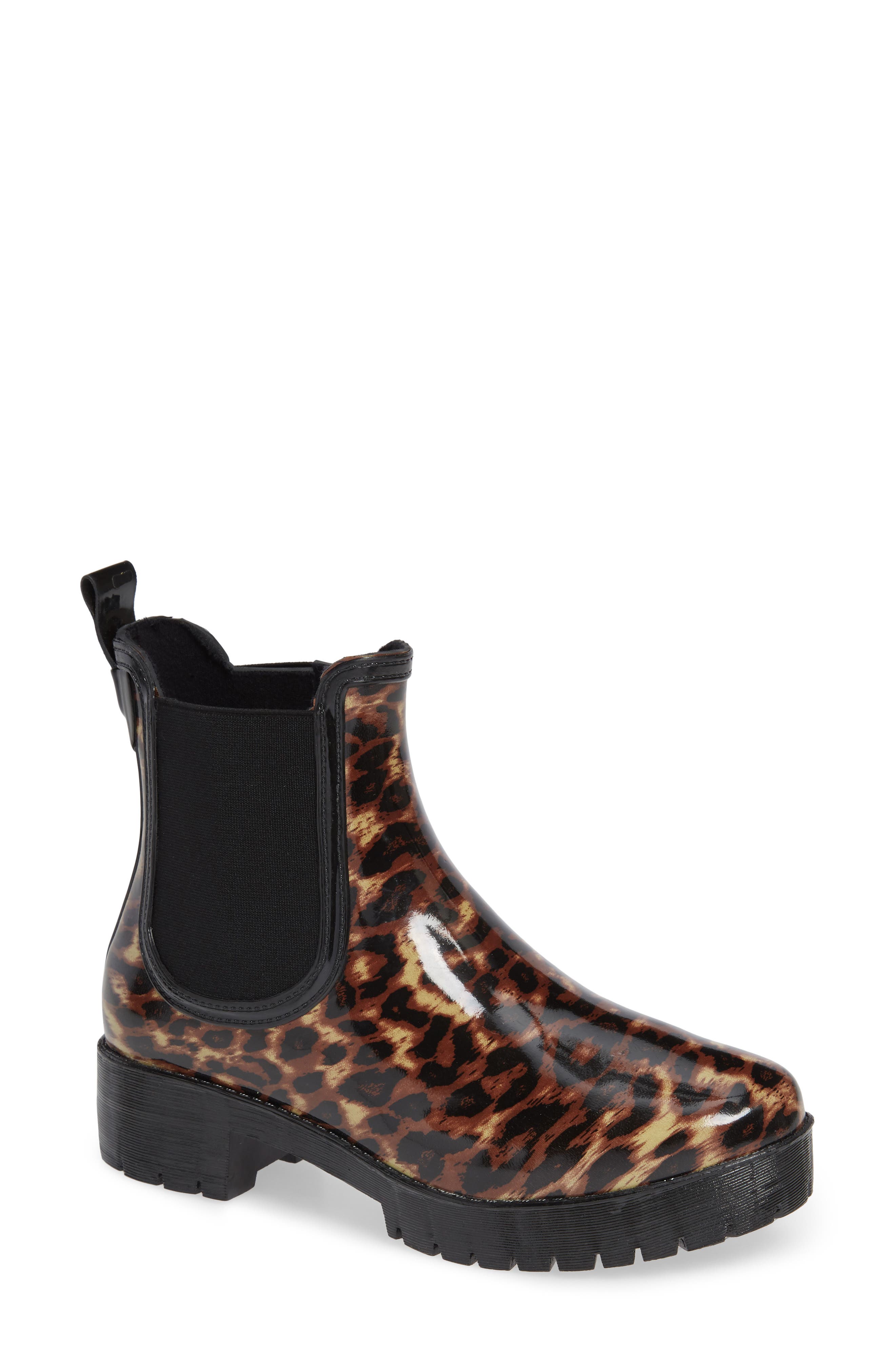 Jeffrey Campbell Cloudy Chelsea Rain Boot, Brown