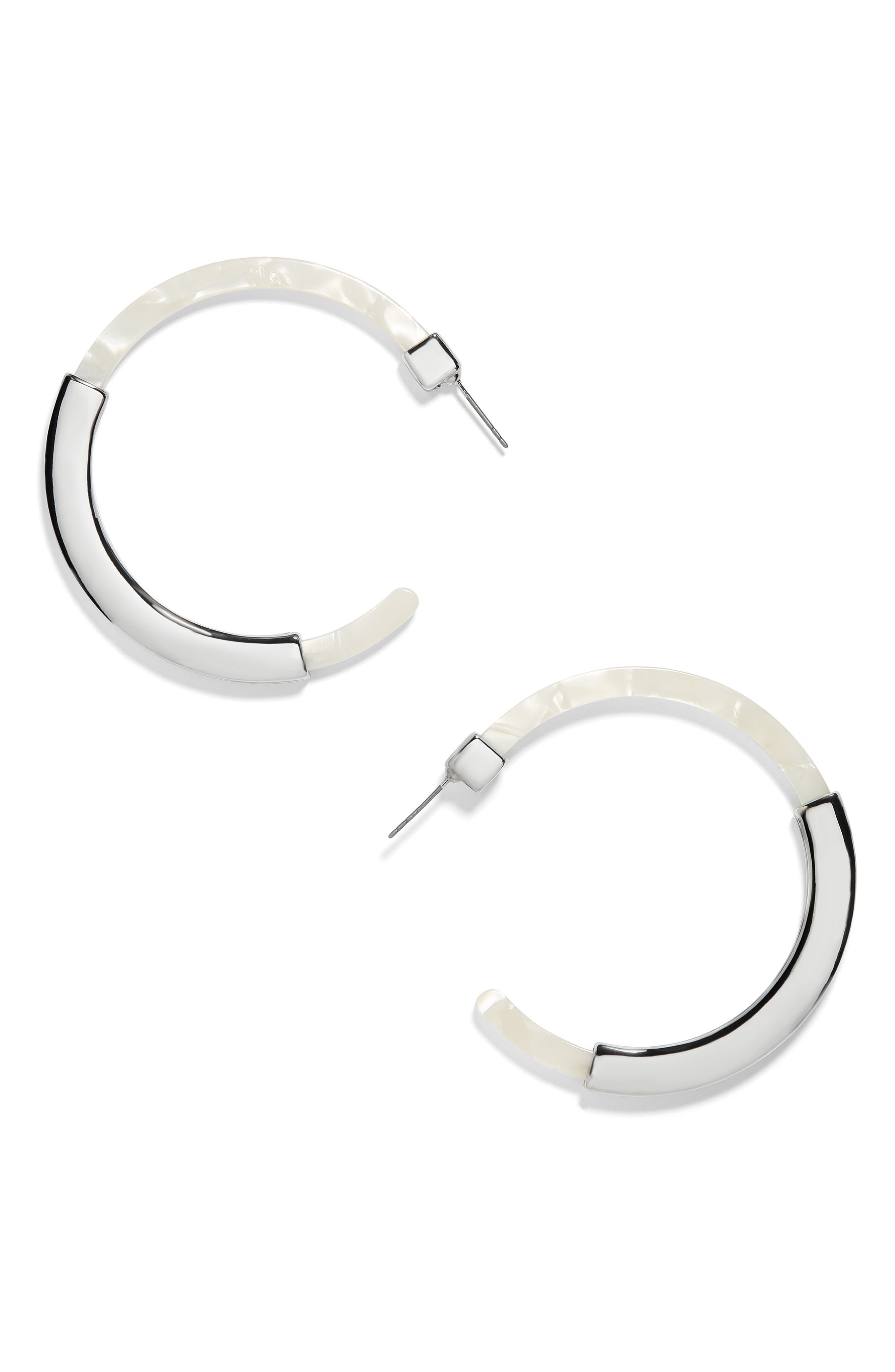 BaubleBar Tassiana Gold & Acrylic Hoop Earrings Nordstrom