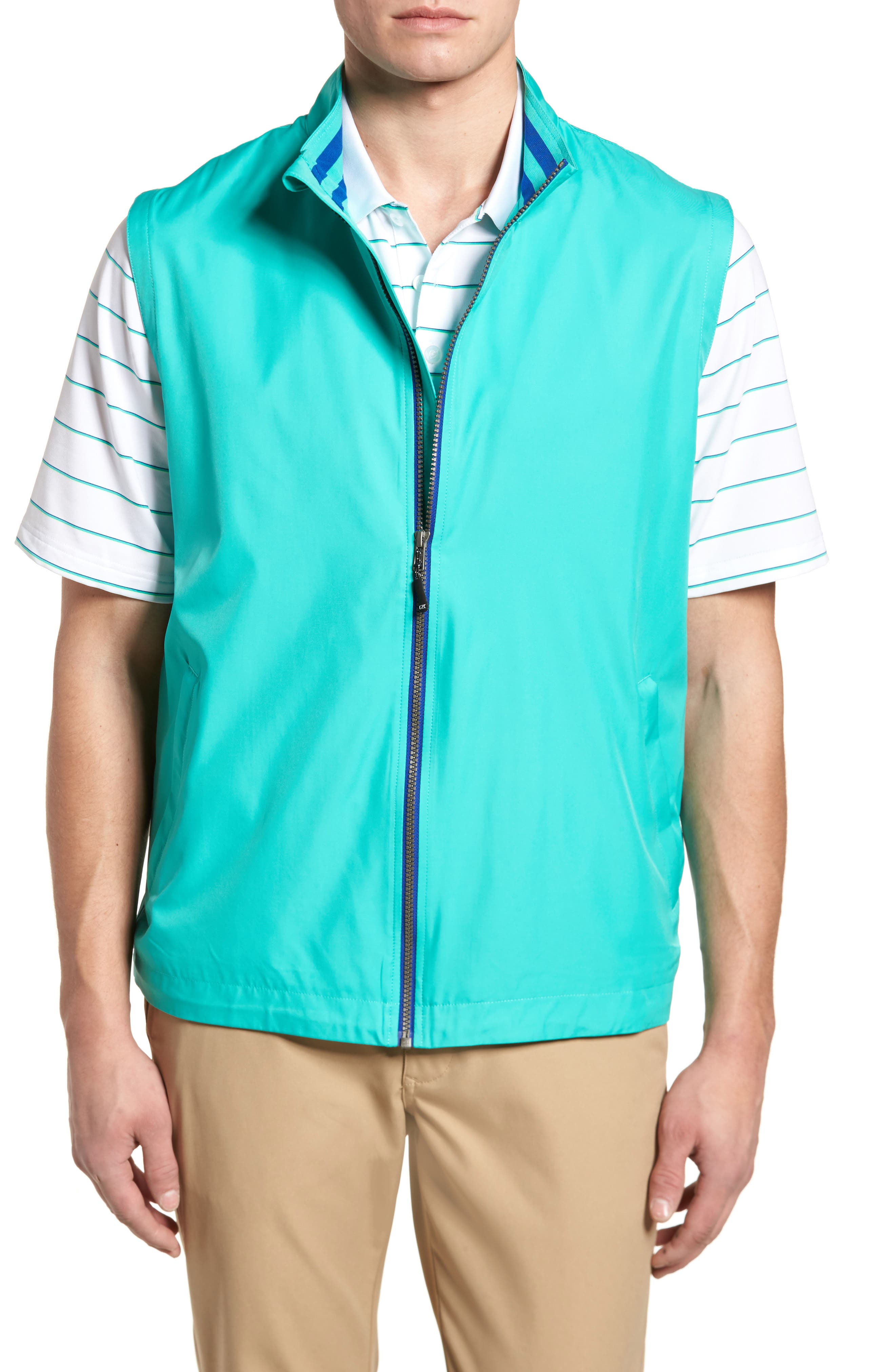 Cutter & Buck Nine Iron Drytec Zip Vest, Green