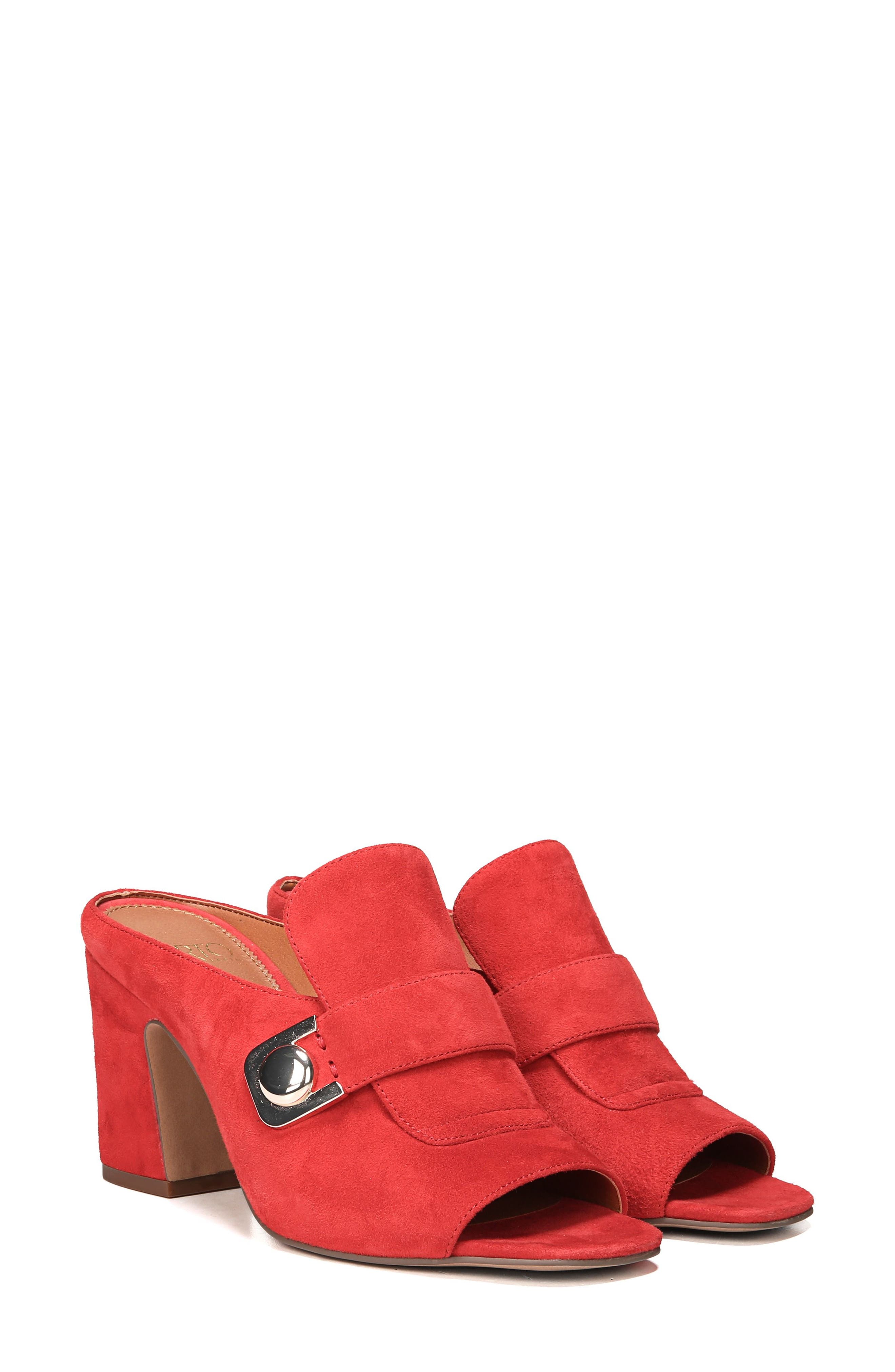 Sarto By Franco Sarto Rosalie Block Heel Sandal- Red