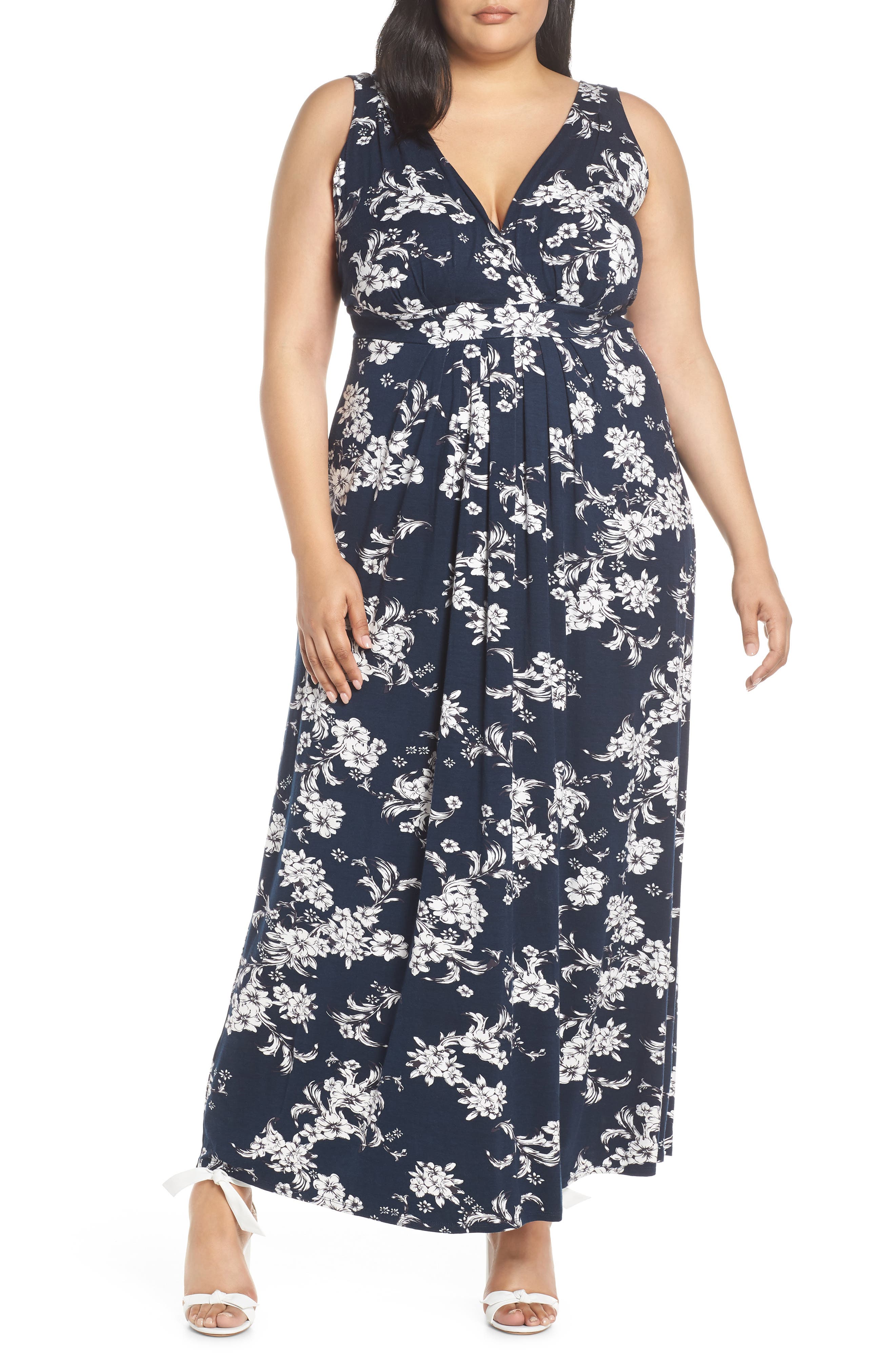 Plus Size Lemon Tart Chloe Maxi Dress, Black