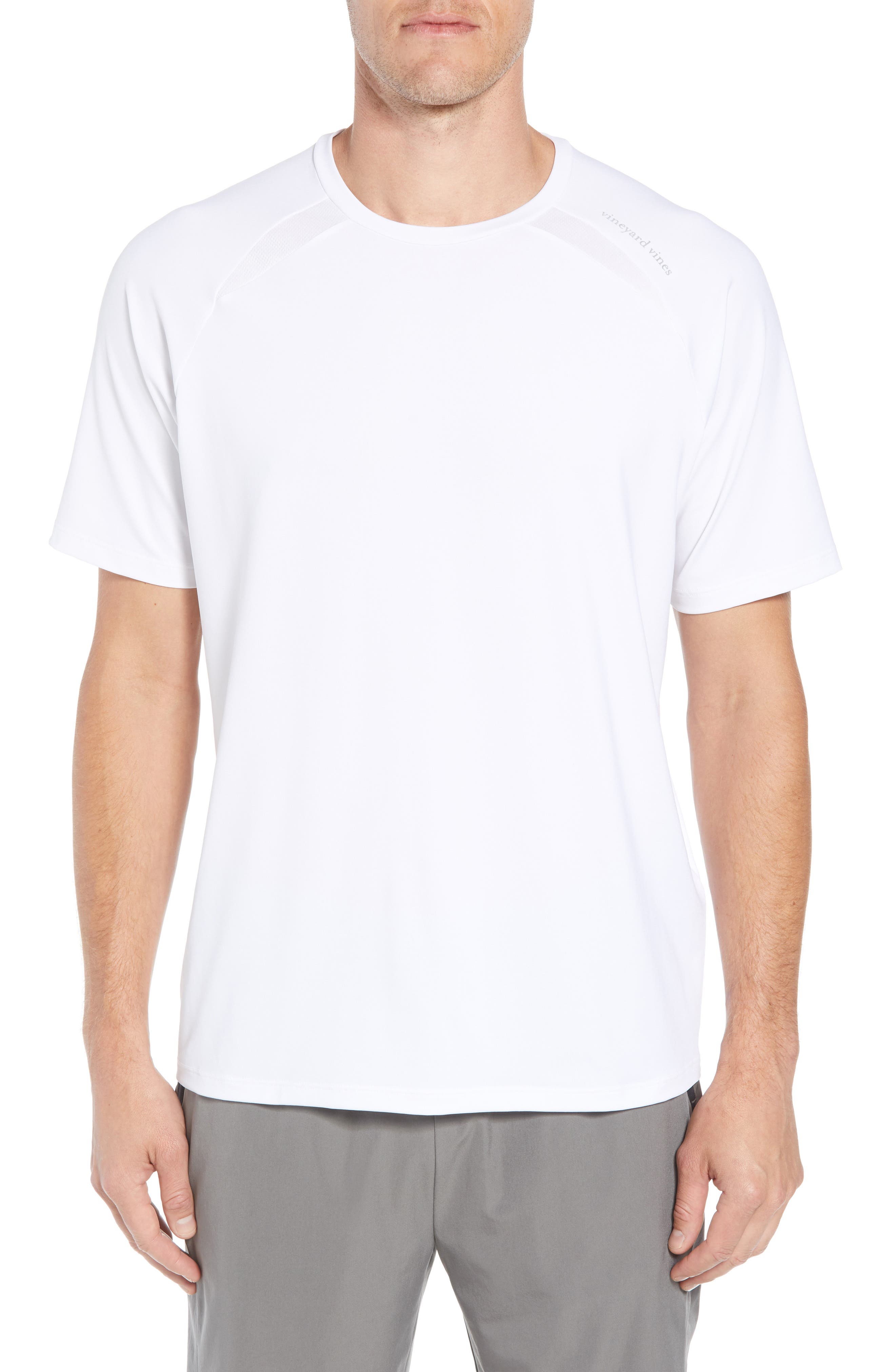Vineyard Vines Mesh Inset T-Shirt, White