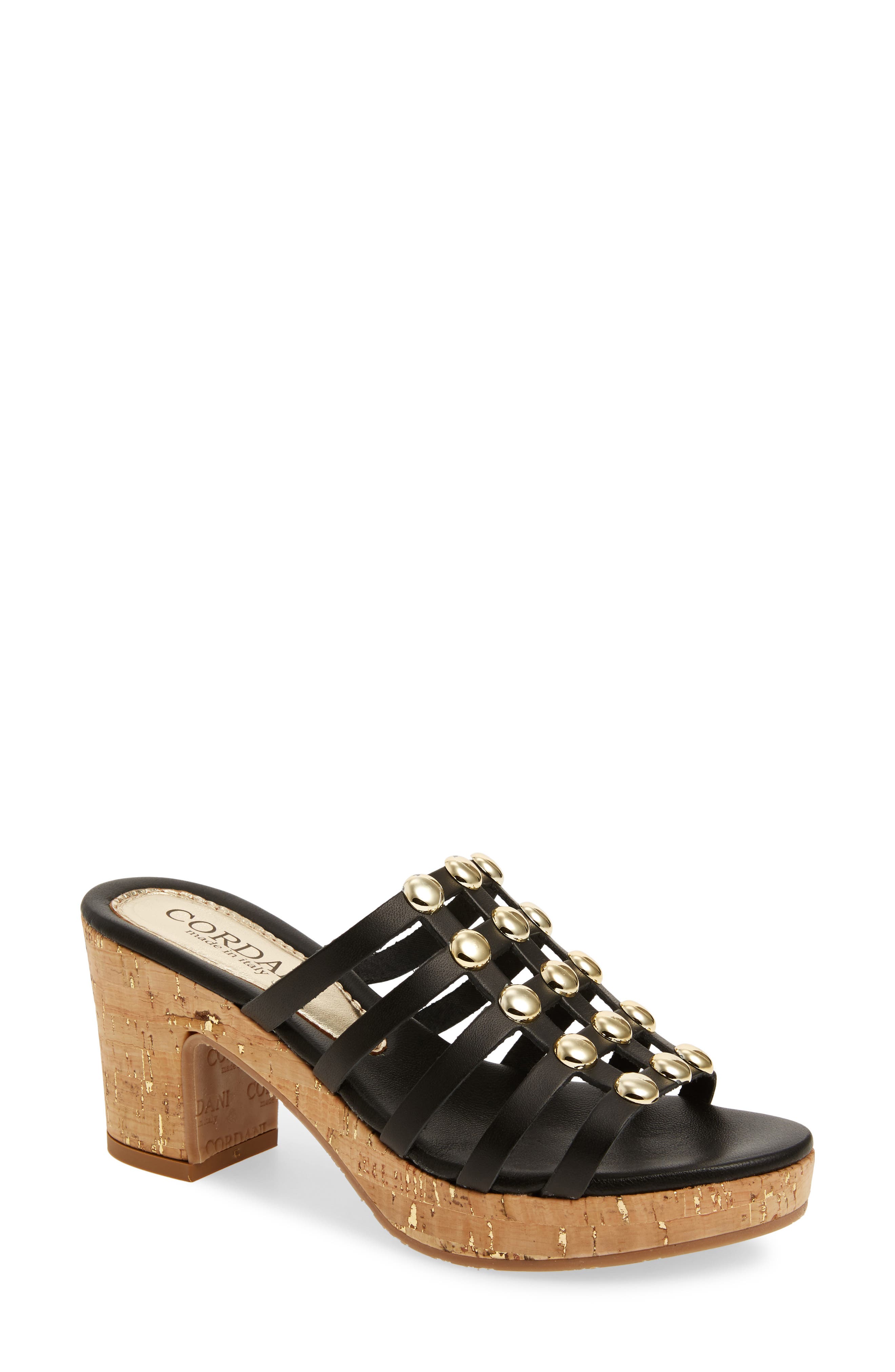 Cordani Keane Studded Slide Sandal - Black