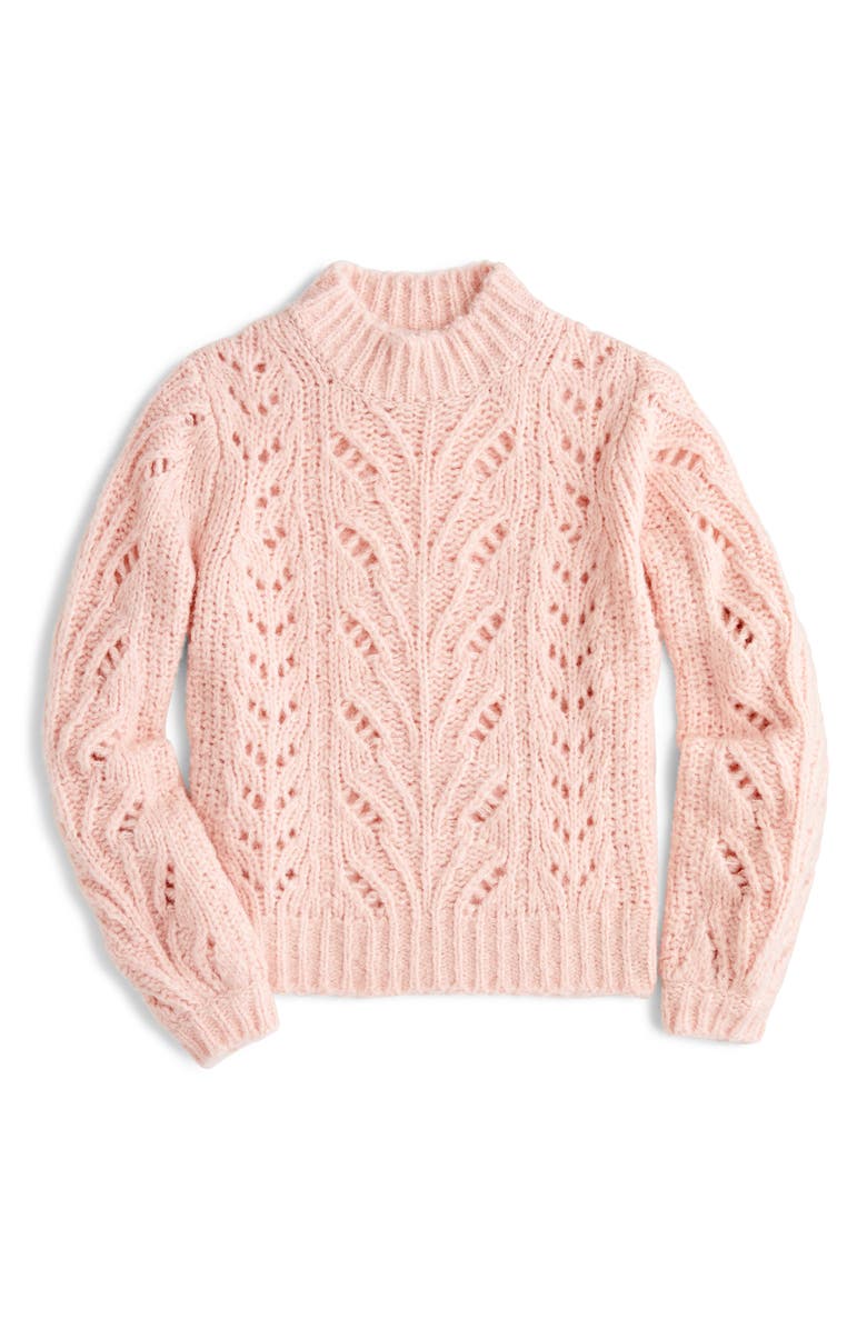 Point Sur Pointelle Sweater,
Main,
color, SUBTLE PINK
