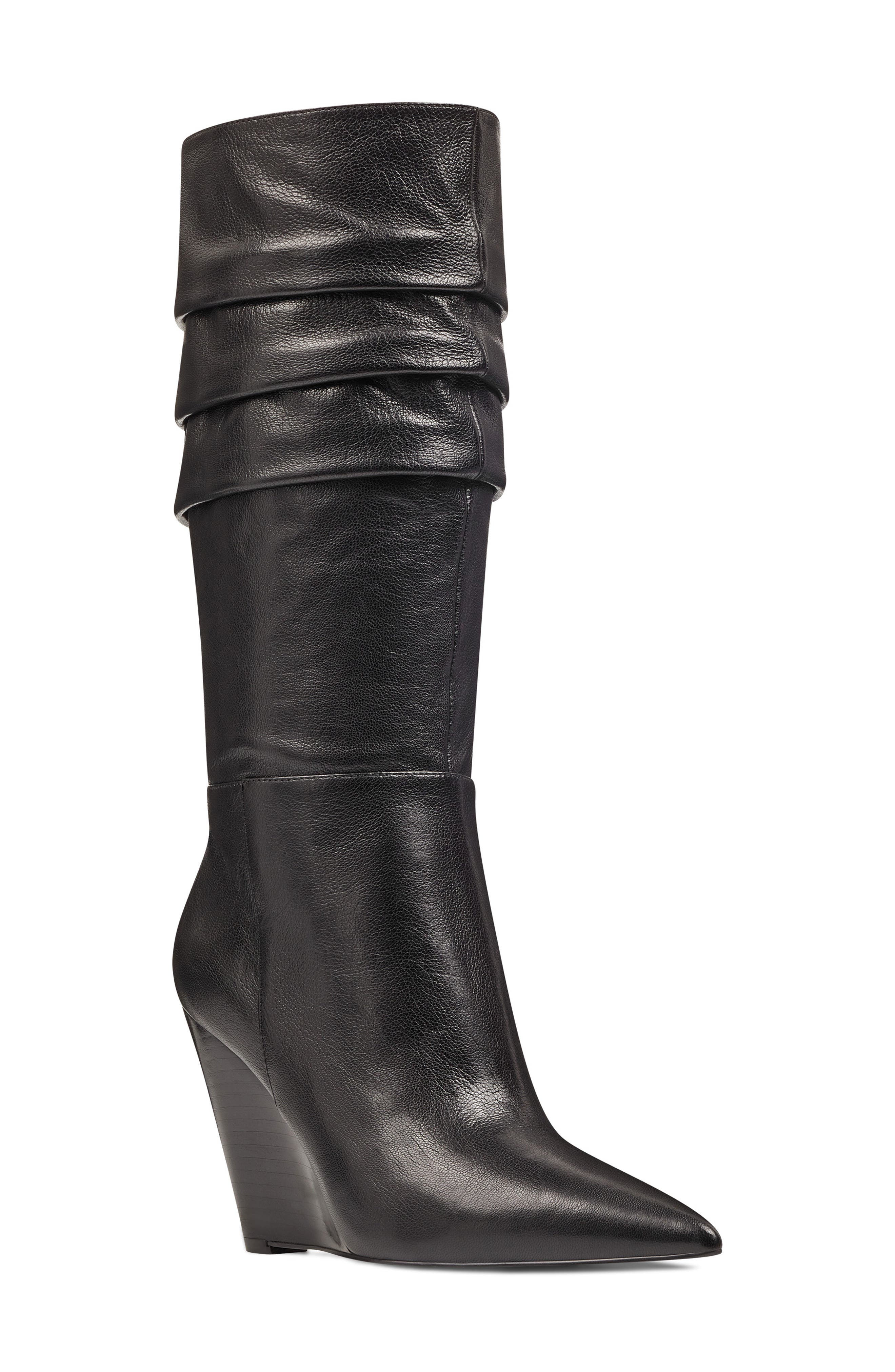 Nine West Vernese Tiered Knee High Wedge Boot