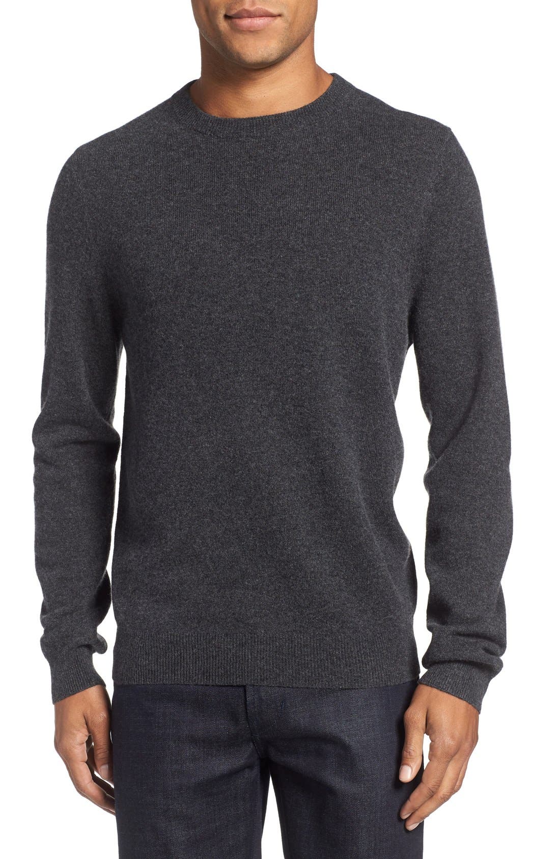 Nordstrom Shop Cashmere Crewneck Sweater, Grey