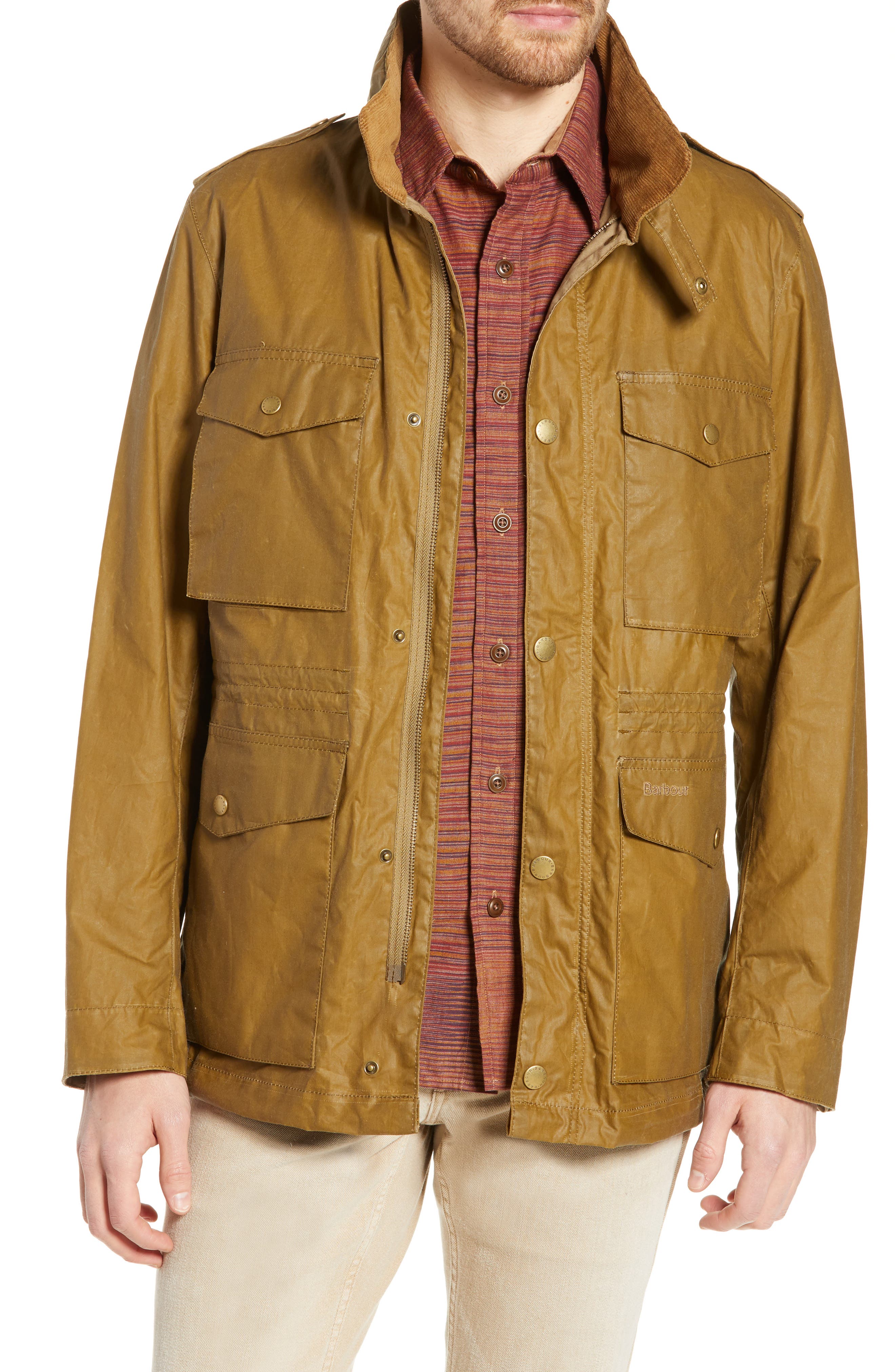 Barbour Orel Water Resistant Waxed Cotton Jacket, Brown