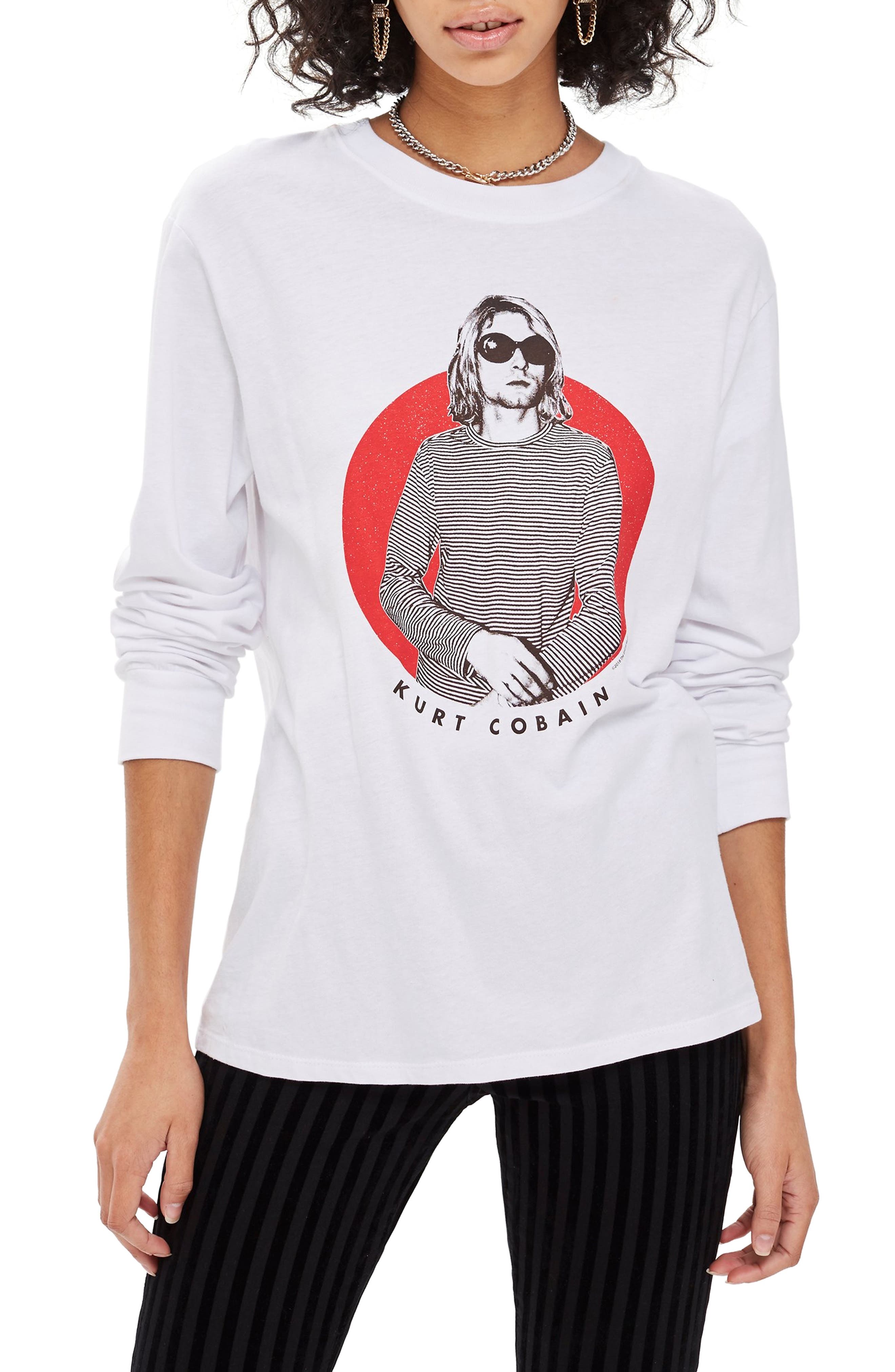 Topshop By And Finally Kurt Cobain Tee, White