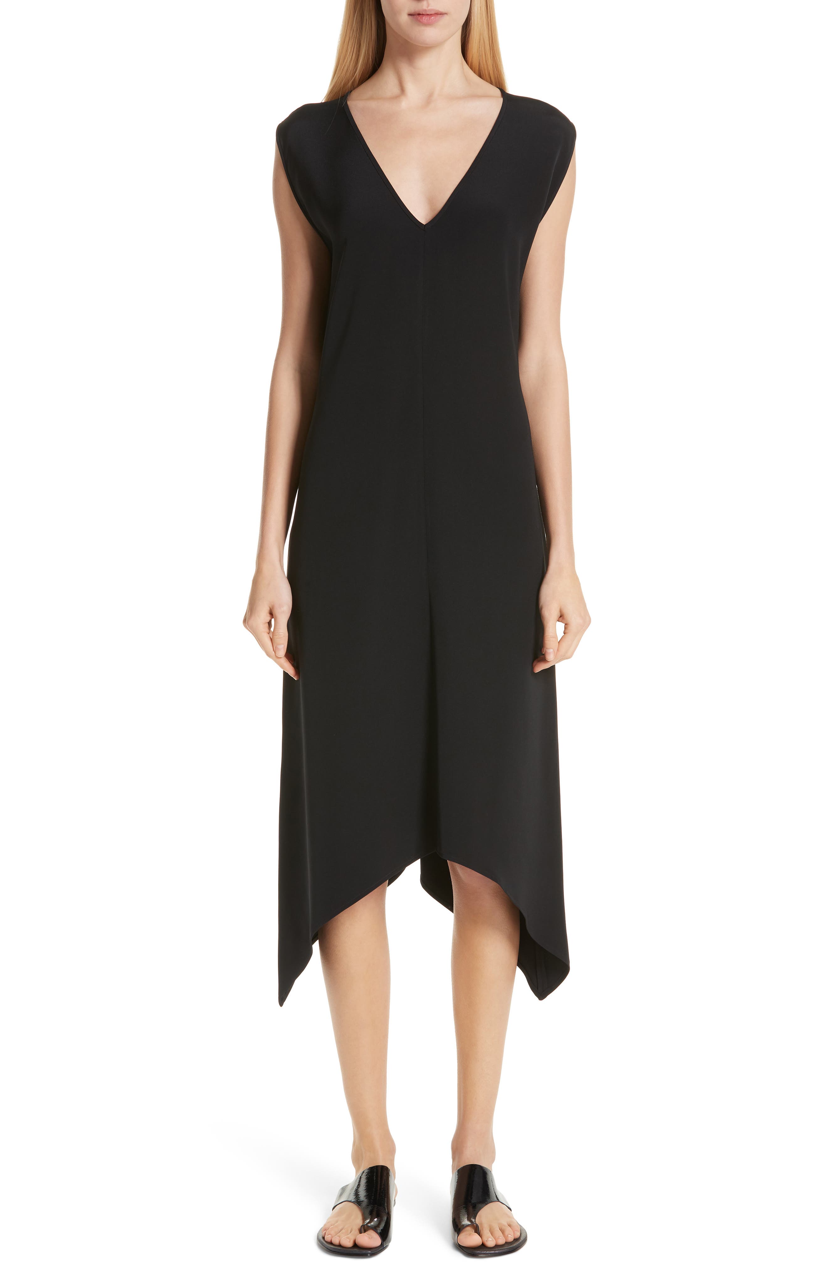 Zero + Maria Cornejo Silk Crepe Dress, Black