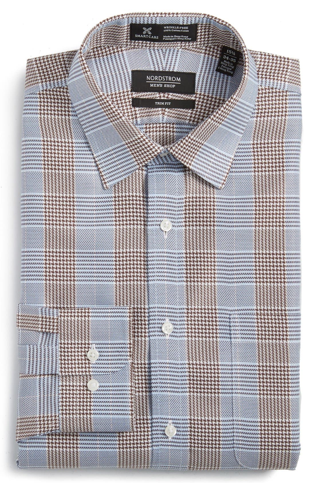 Nordstrom Men's Shop Smartcare™ Trim Fit Graphic Check Dress Shirt