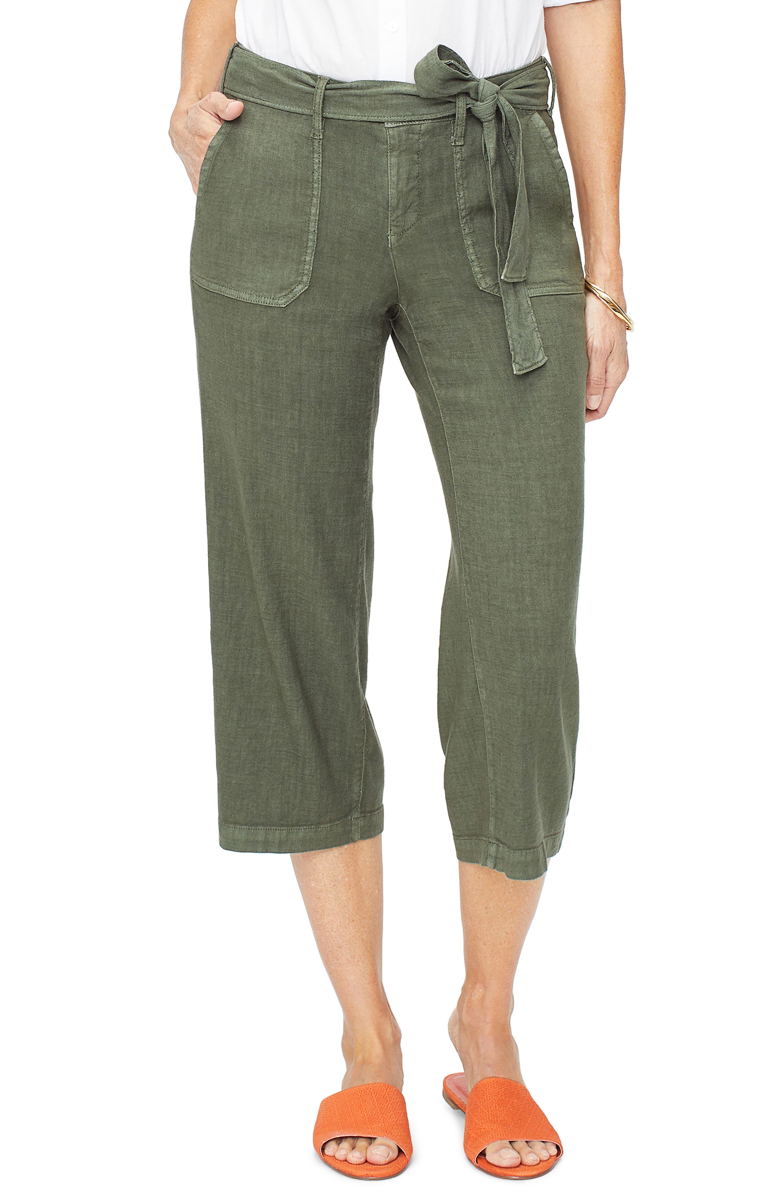 Nydj Fashion Cargo Capri Pants, Green